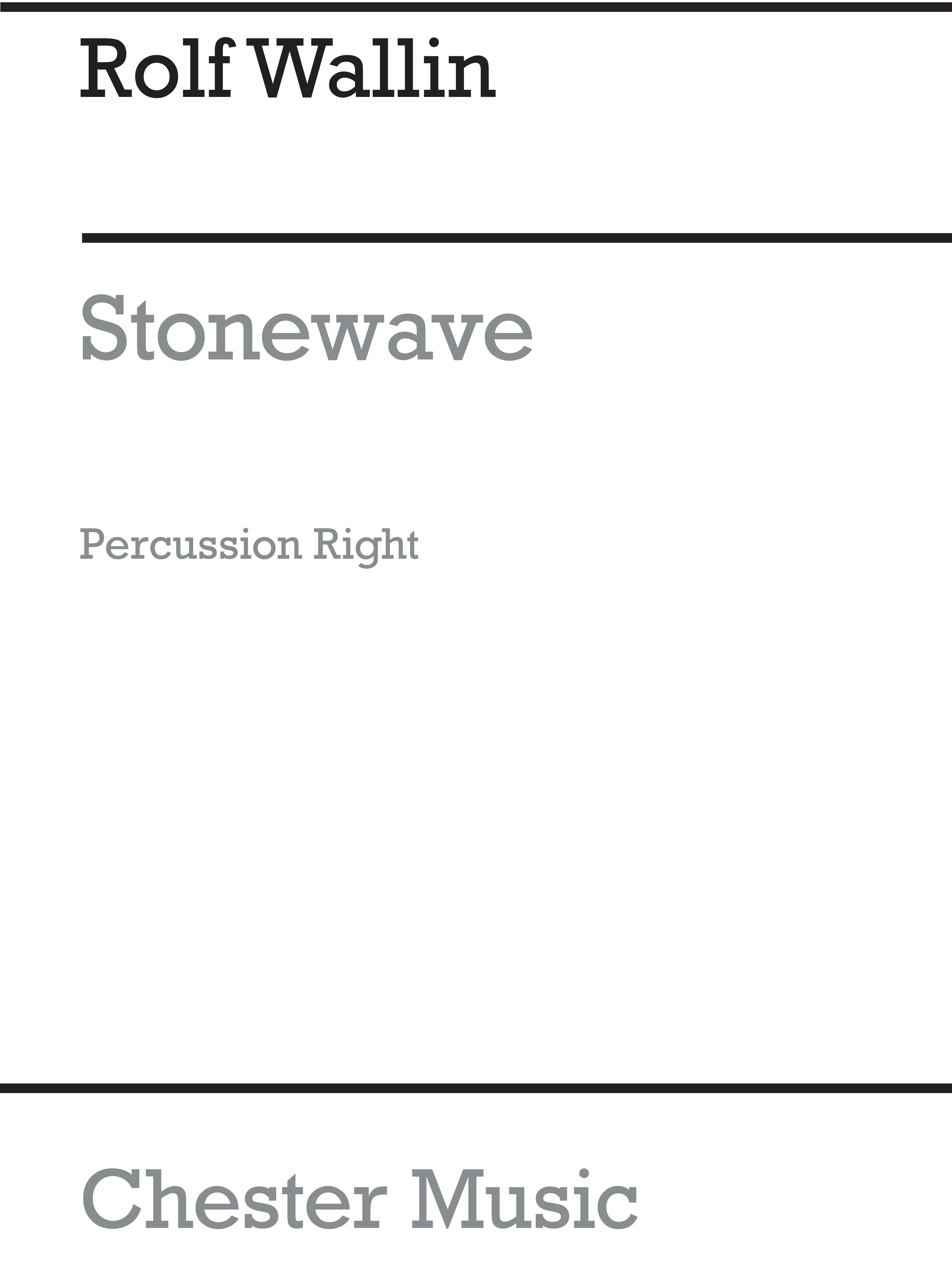 Rolf Wallin: Stonewave For 3 Percussionists (Parts): Percussion: Instrumental