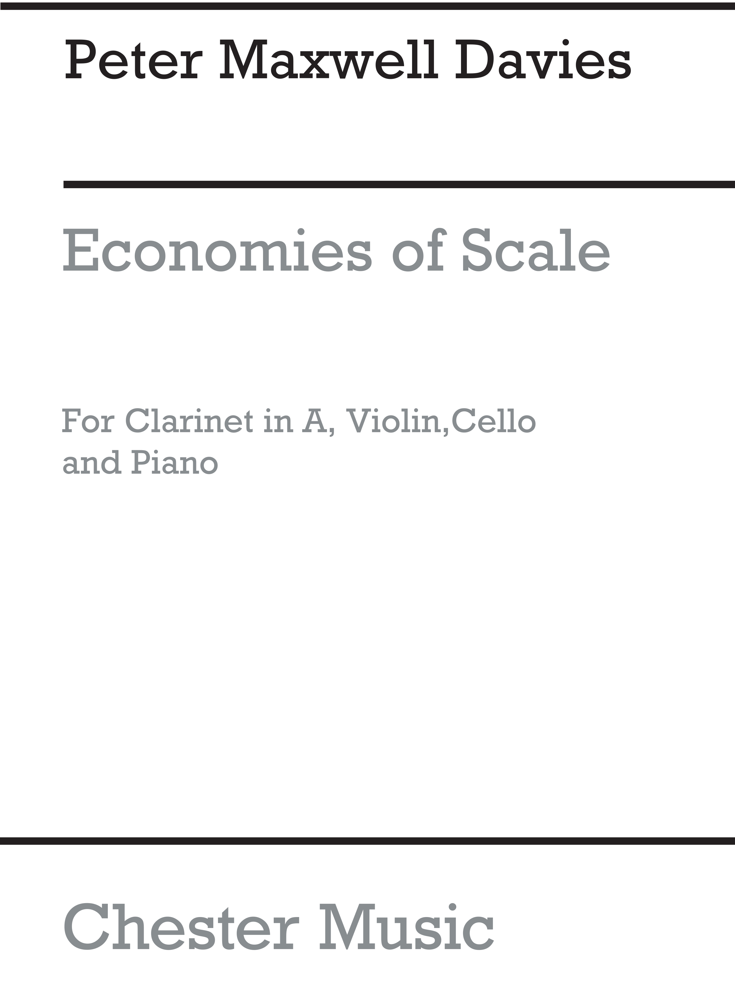 Peter Maxwell Davies: Economies Of Scale (Parts): Chamber Ensemble: Instrumental
