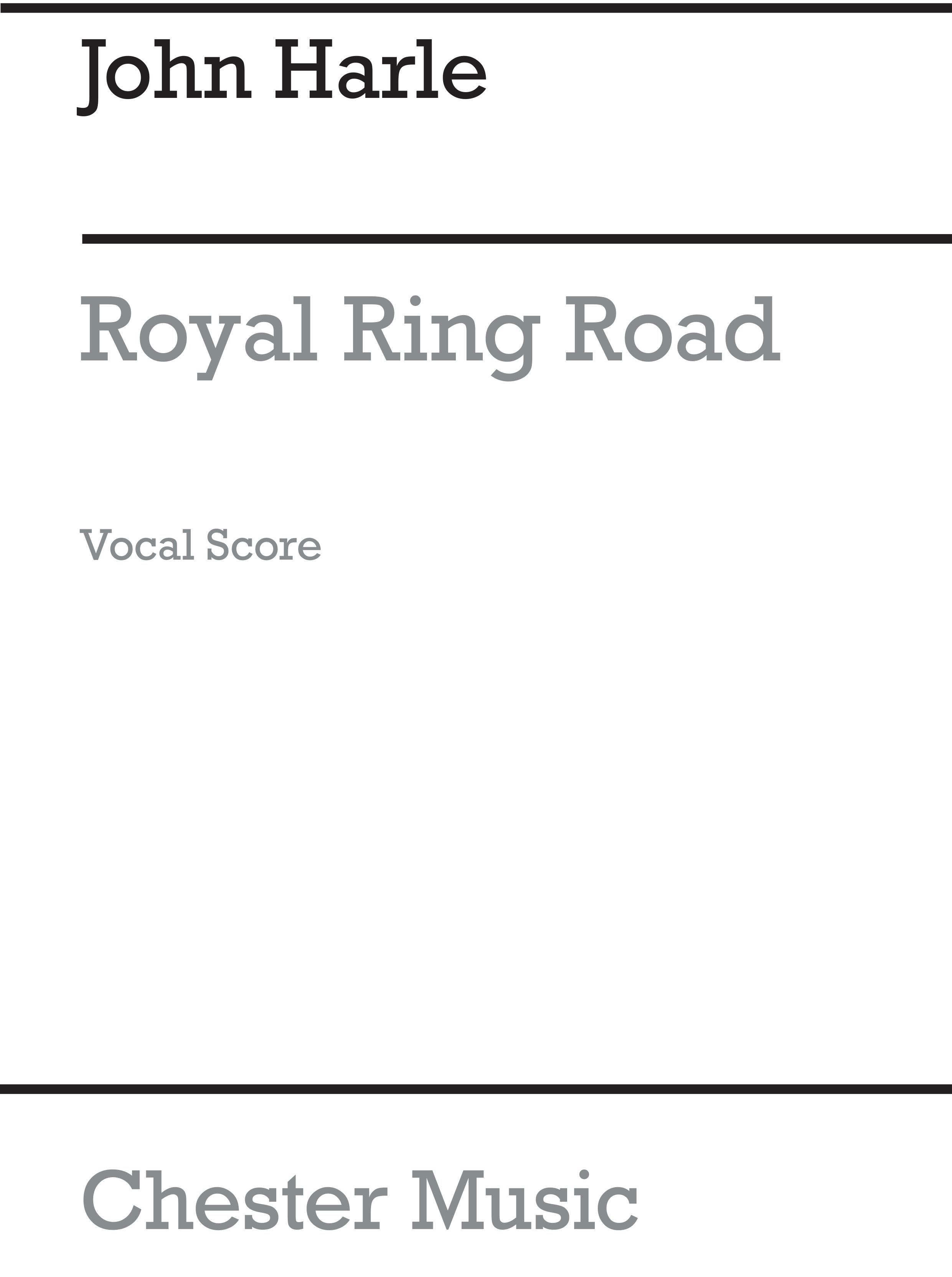 John Harle: Royal Ring Road: Men's Voices: Vocal Score