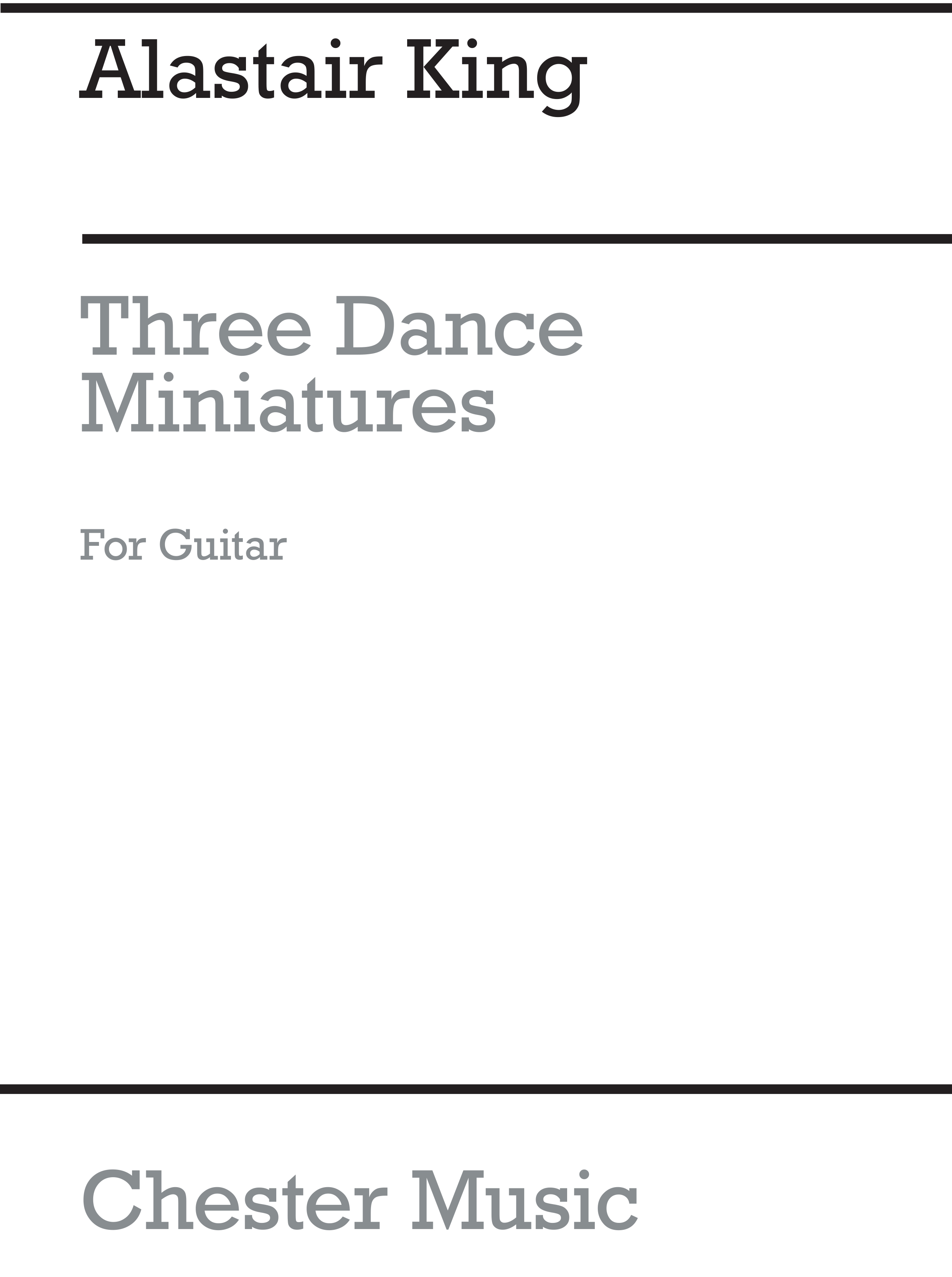 Alastair King: Three Dance Miniatures: Guitar: Single Sheet