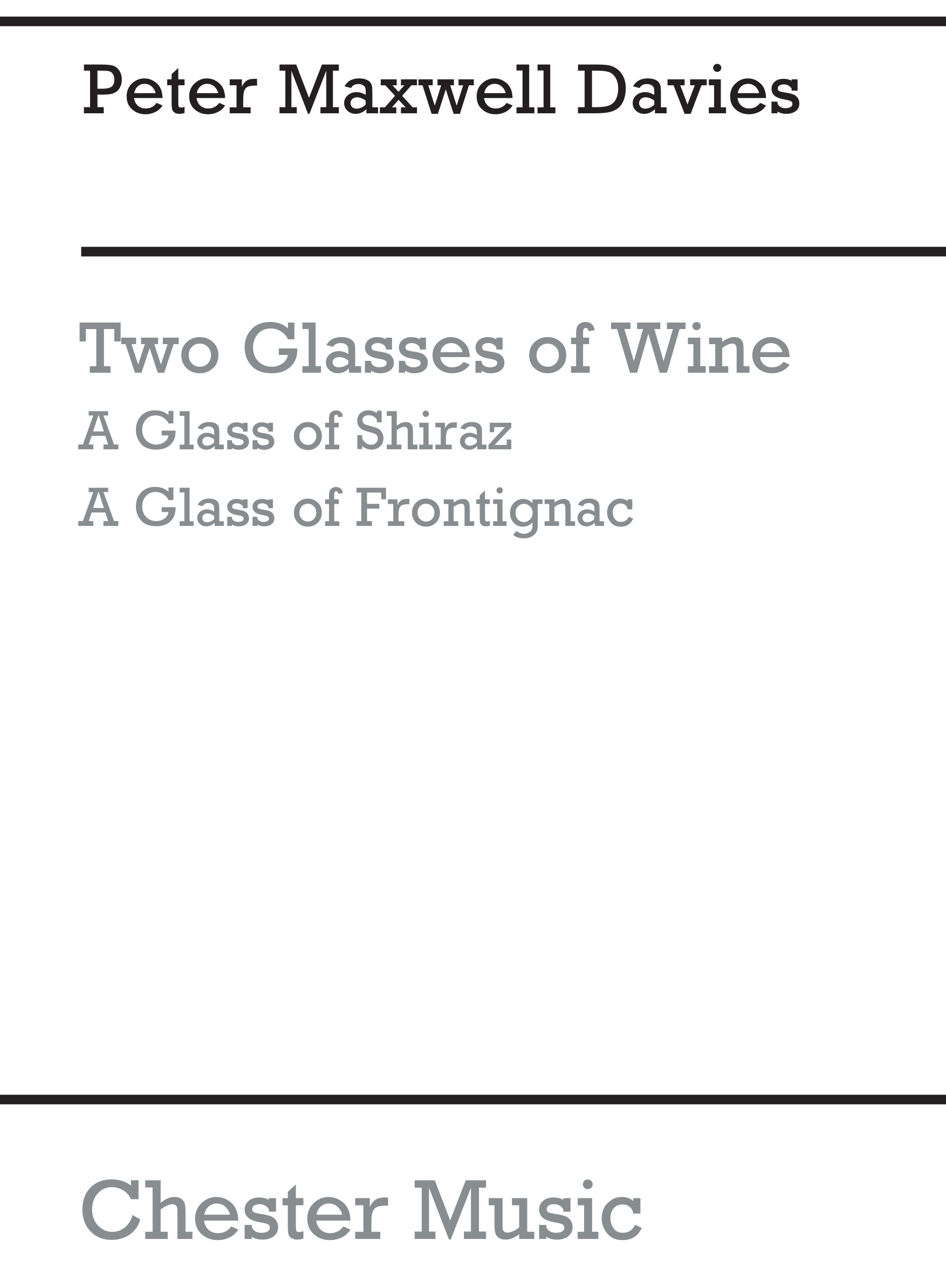 Peter Maxwell Davies: Two Glasses Of Wine (Miniature Score): Ensemble:
