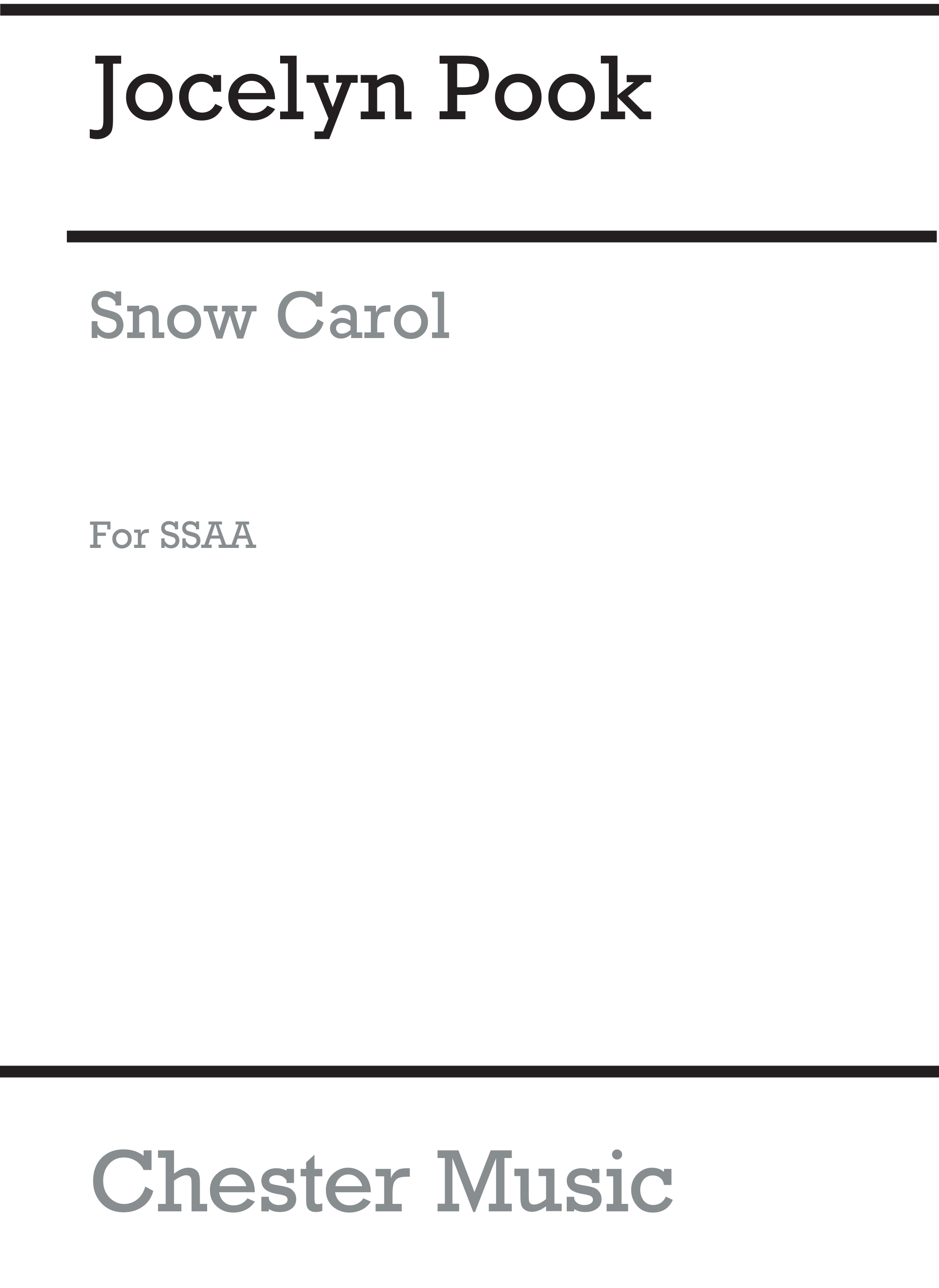 Jocelyn Pook: The Snow Carol: SSAA: Vocal Score