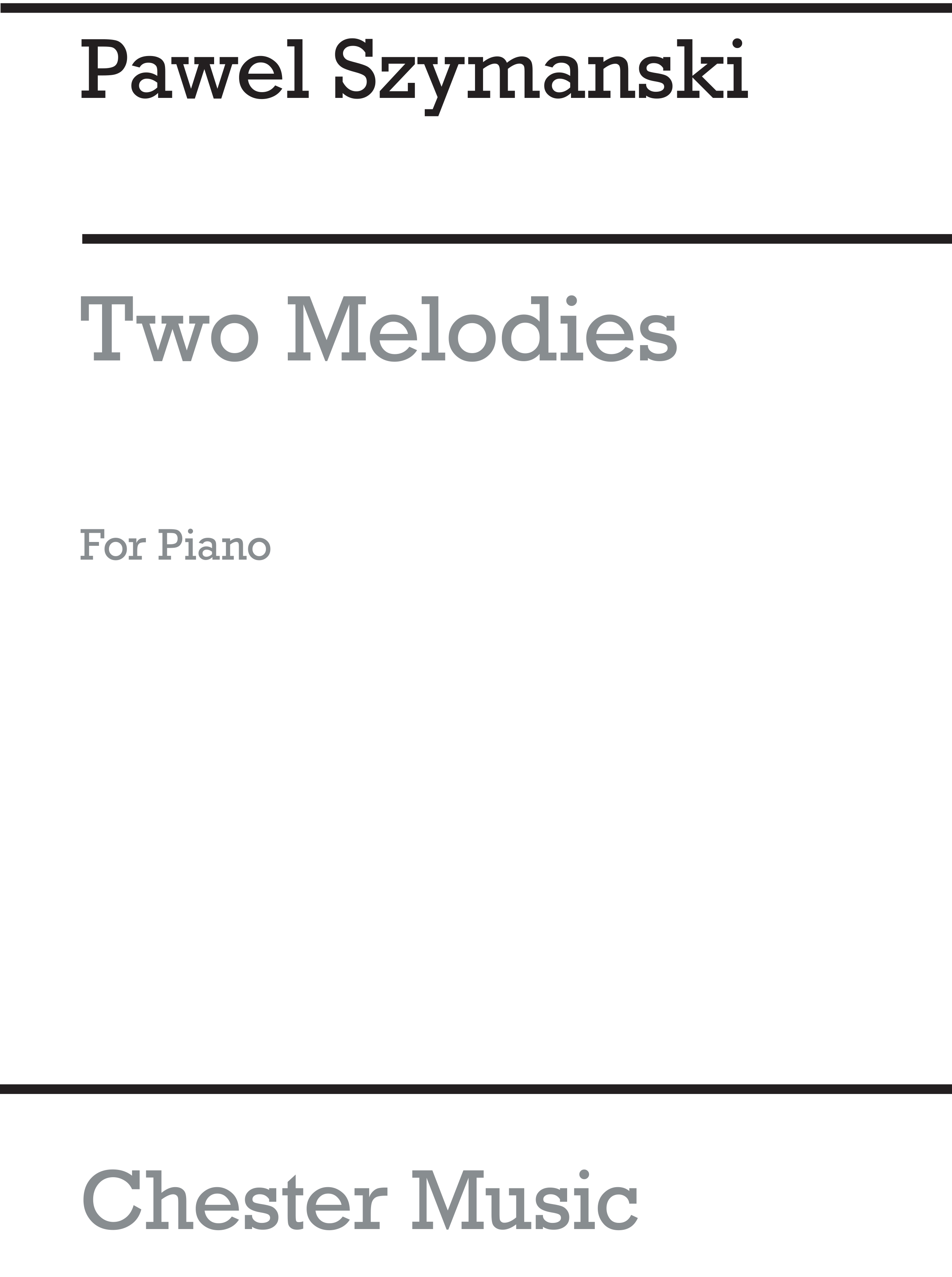 Pawel Szymanski: Two Melodies For Piano: Piano: Instrumental Work