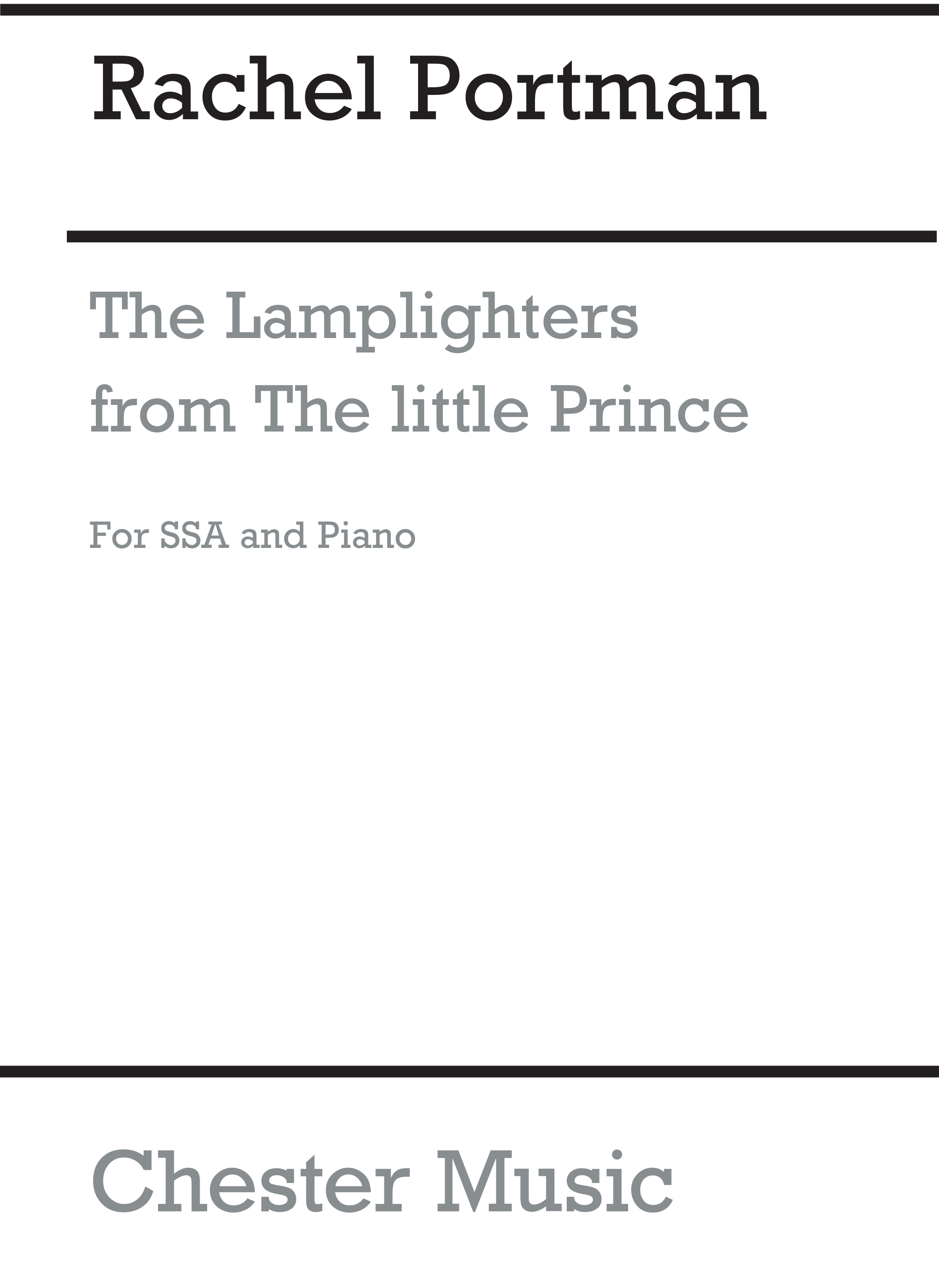 Rachel Portman: The Lamplighters (The Little Prince): SSA: Vocal Score