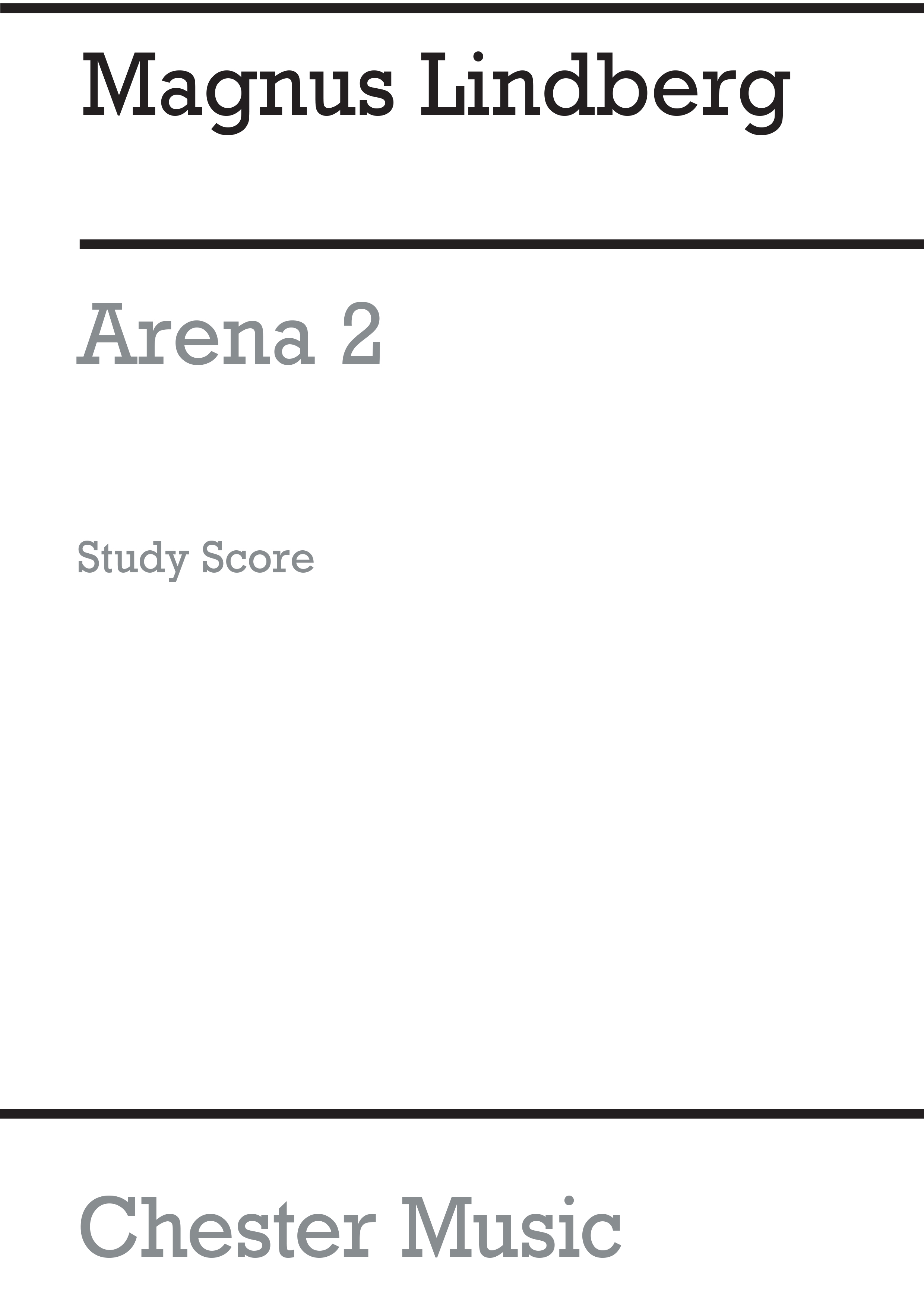 Magnus Lindberg: Arena 2: Orchestra: Study Score