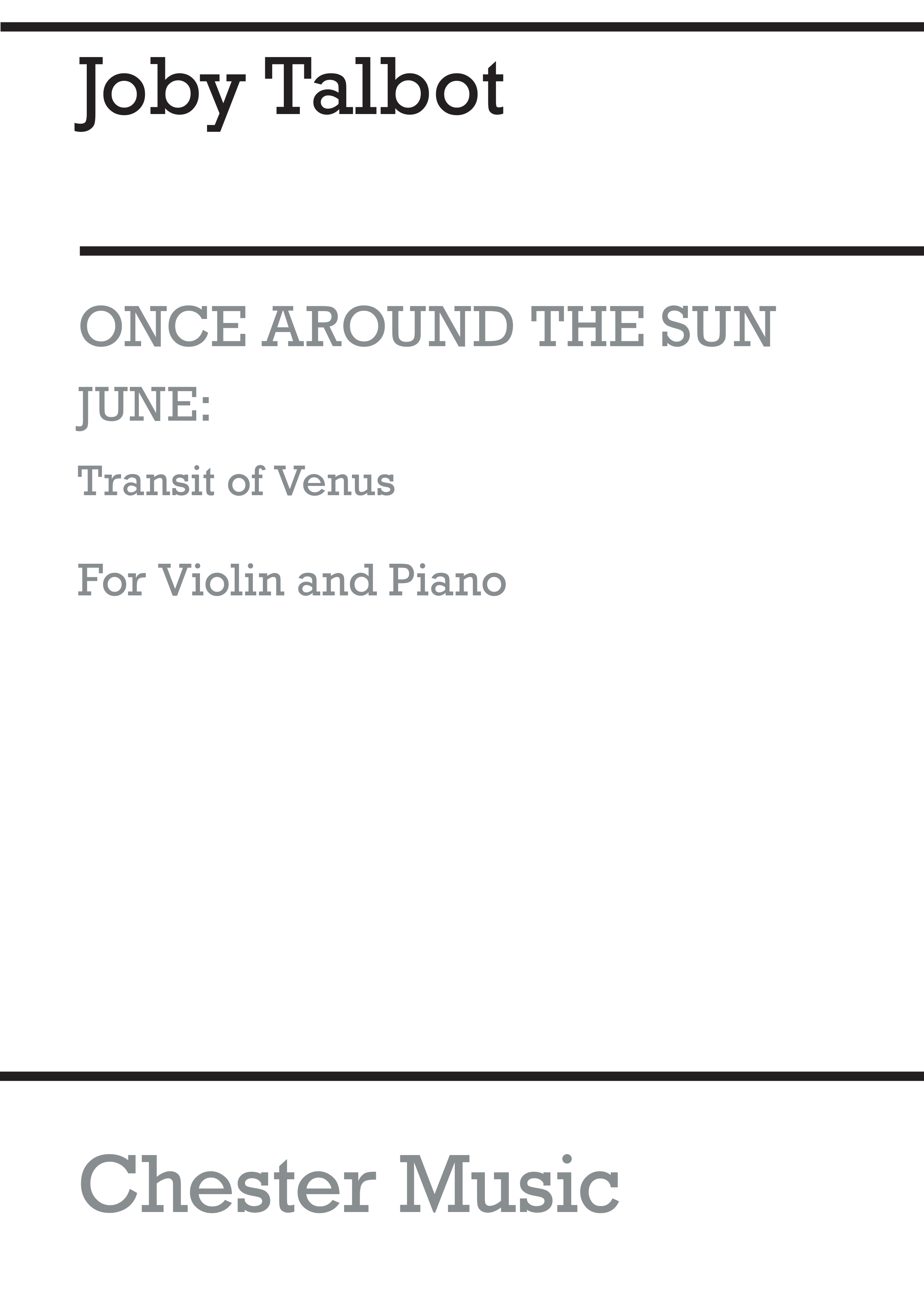 Joby Talbot: Transit Of Venus: Violin: Score and Parts