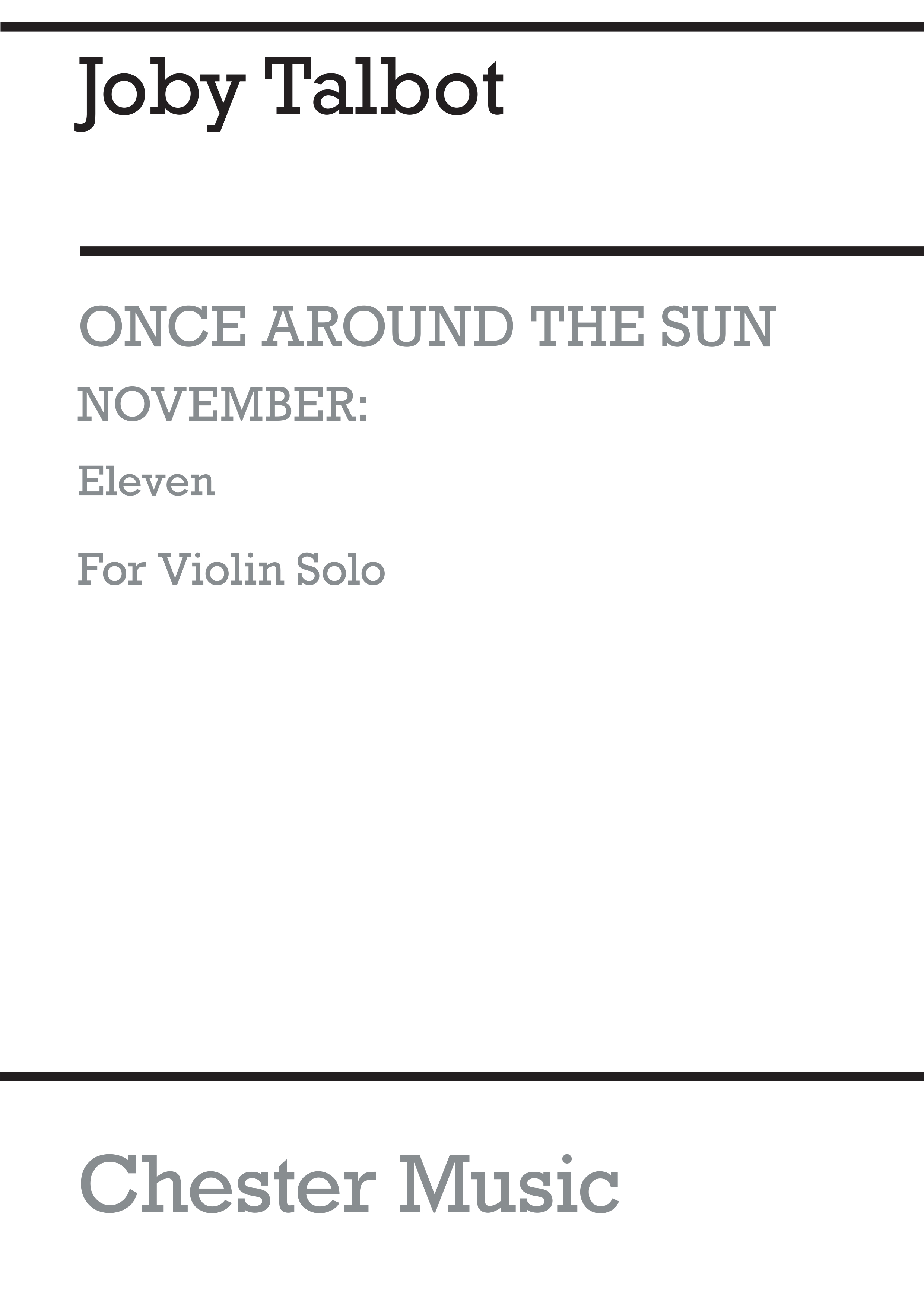 Joby Talbot: November - Eleven: Violin