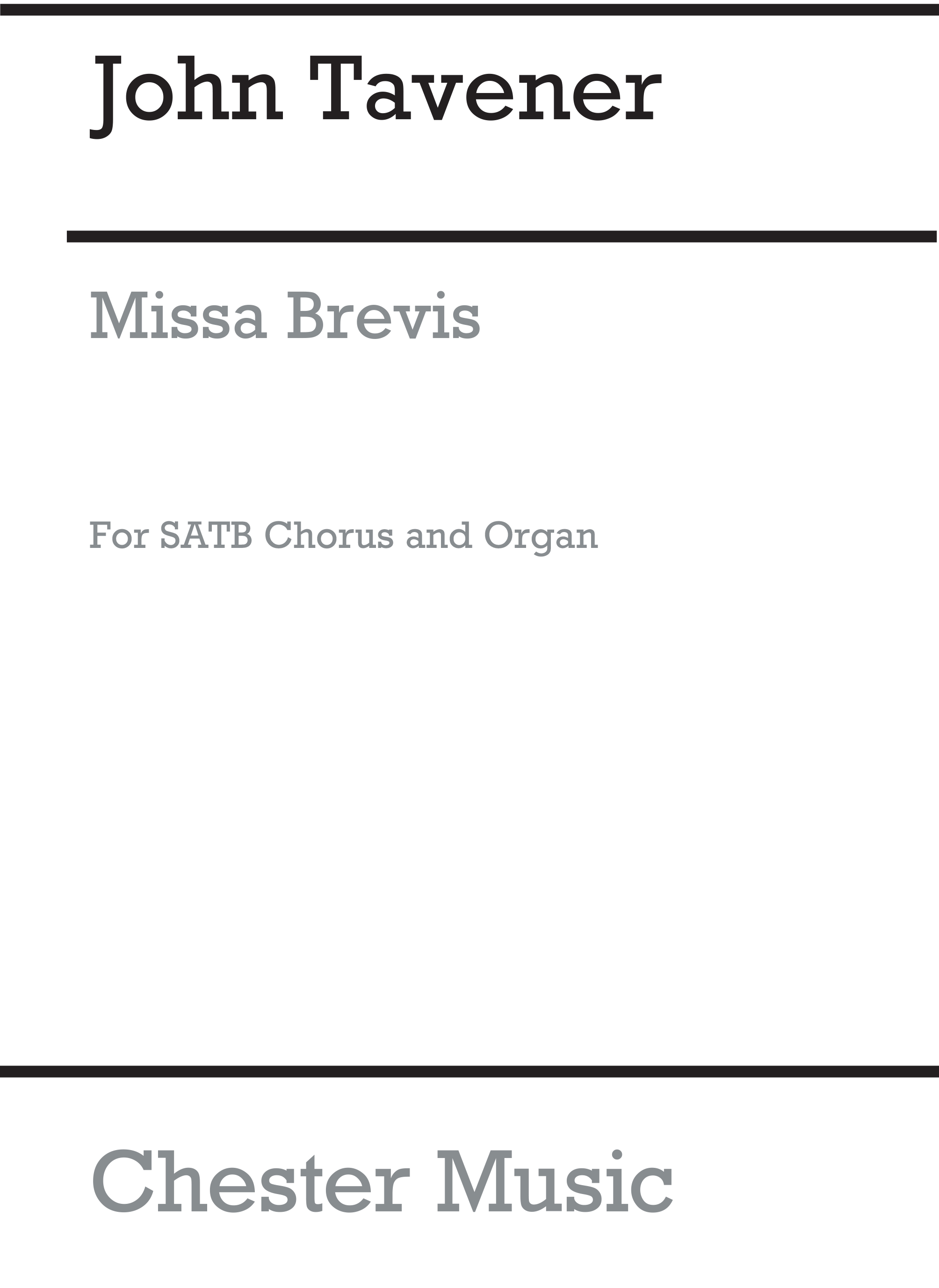 John Tavener: Missa Brevis: SATB: Vocal Score