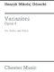 Henryk Mikolaj Grecki: Variazioni Op.4: Violin: Score and Parts