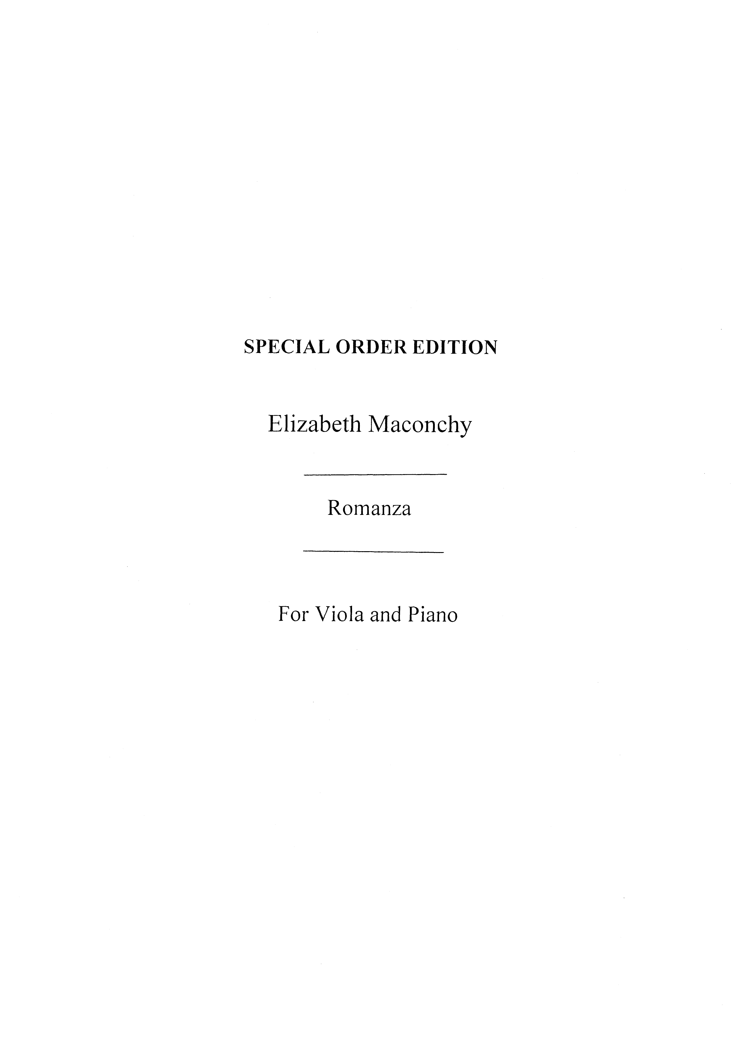 Elizabeth Maconchy: Romanza: Viola: Instrumental Work