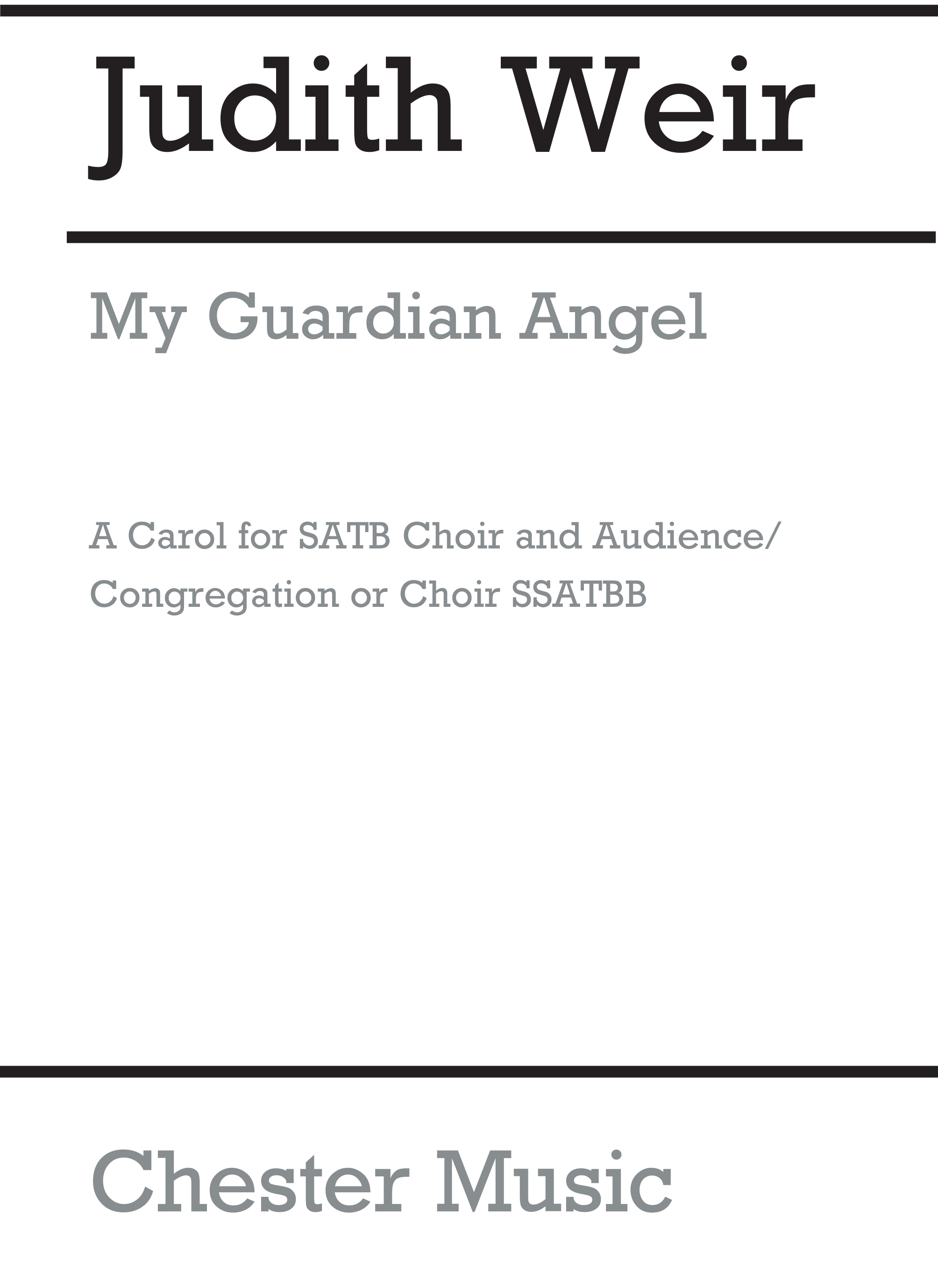 Judith Weir: My Guardian Angel: SATB: Vocal Score