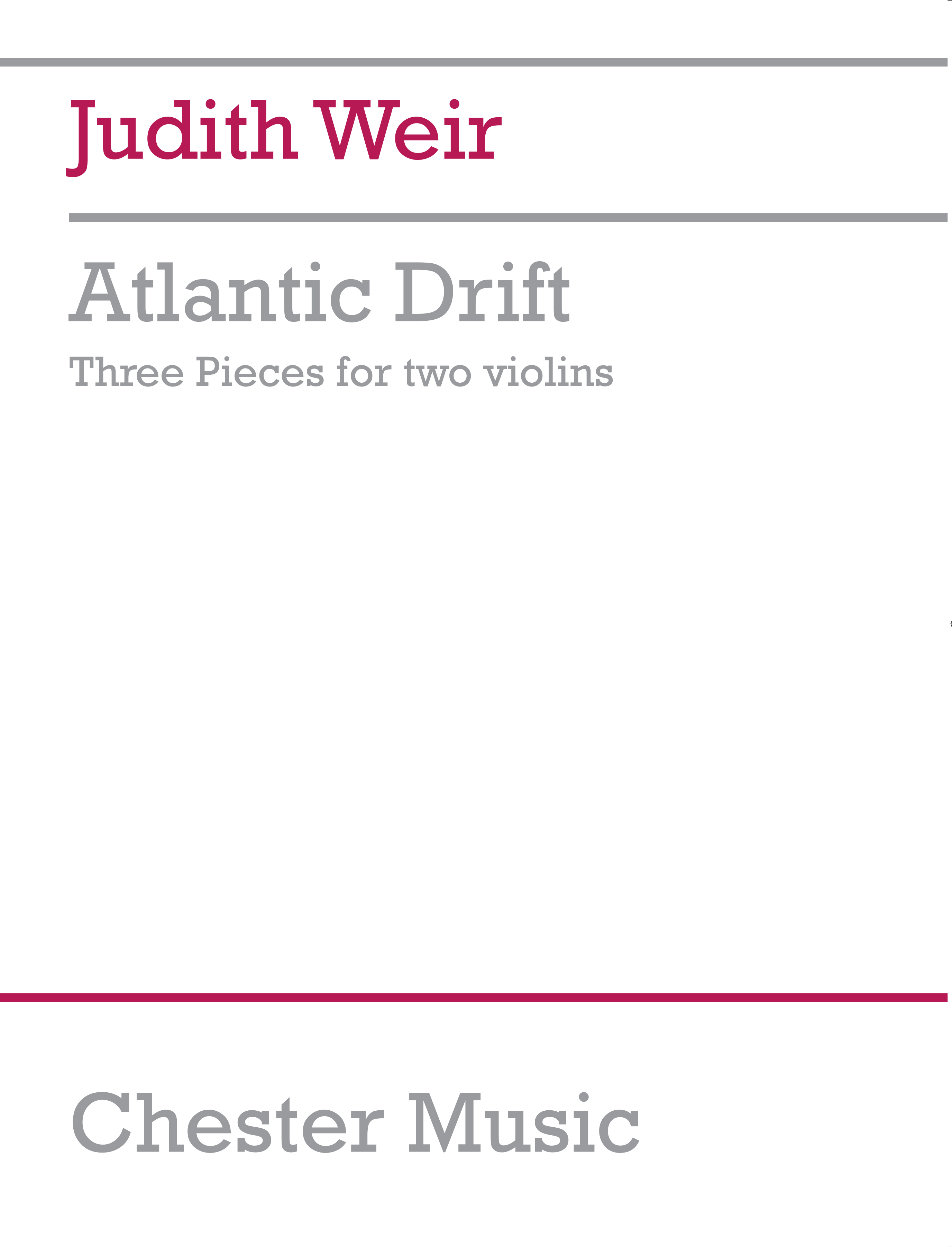 Judith Weir: Atlantic Drift - Three Pieces For Two Violins: Violin Duet: