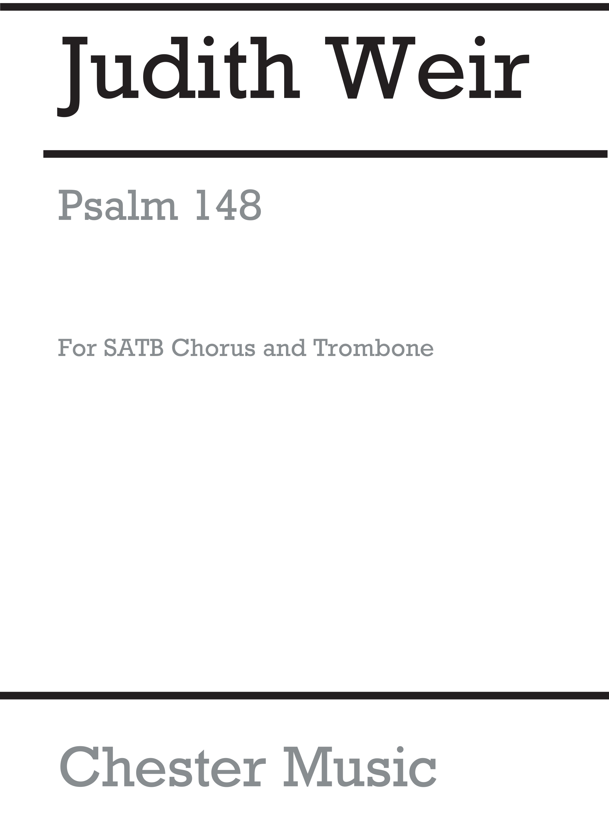 Judith Weir: Psalm 148: SATB: Score