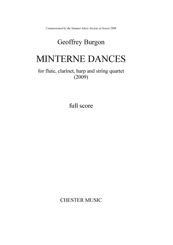 Geoffrey Burgon: Minterne Dances: Ensemble: Score and Parts