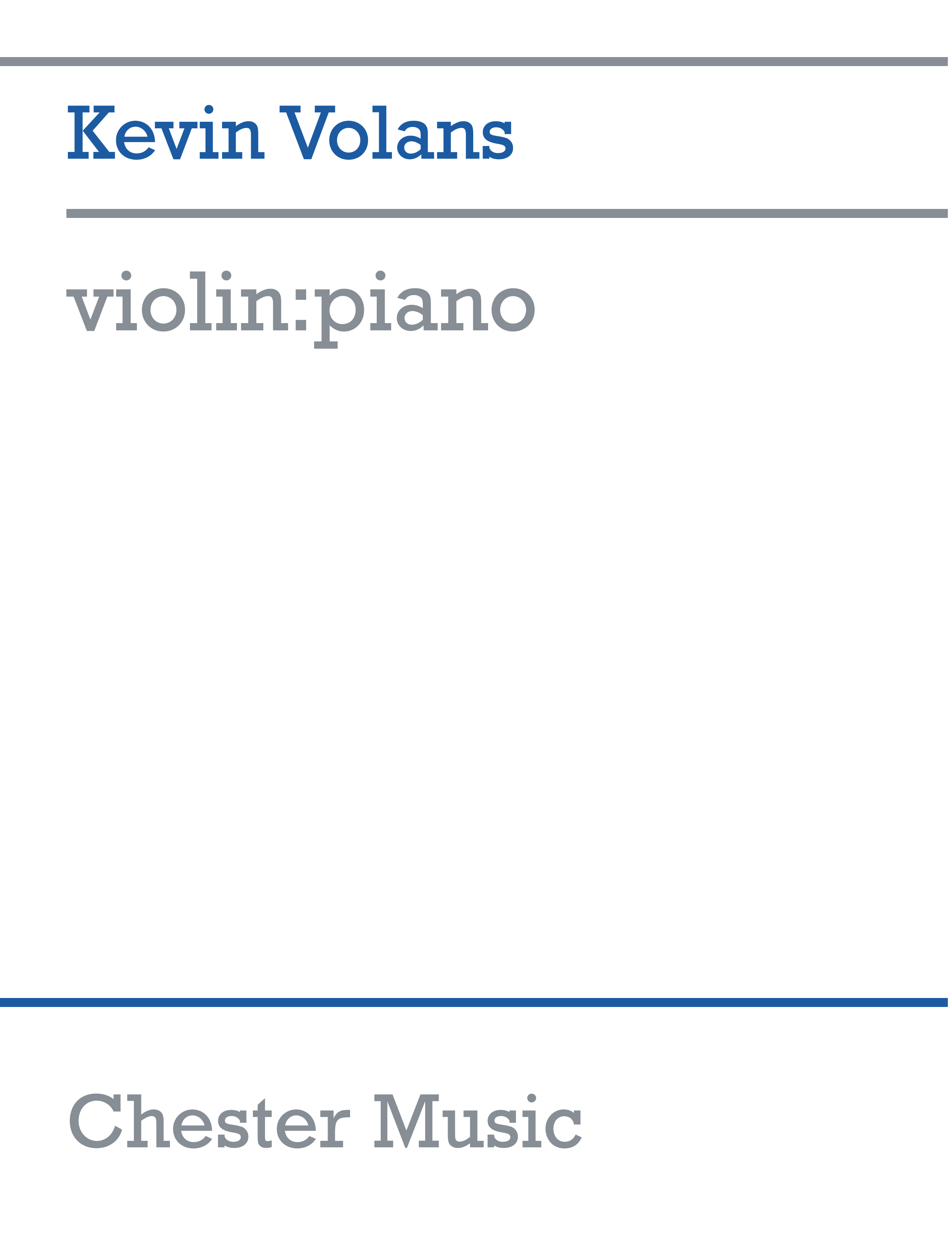 Kevin Volans: Kevin Volans: violin:piano: Violin: Instrumental Work
