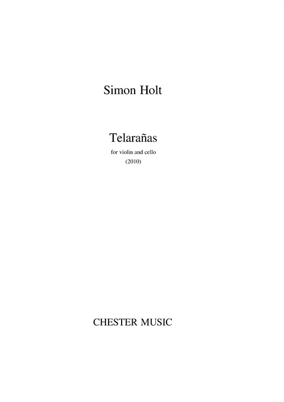 Simon Holt: Telaraas (Spider Web): Violin & Cello: Score