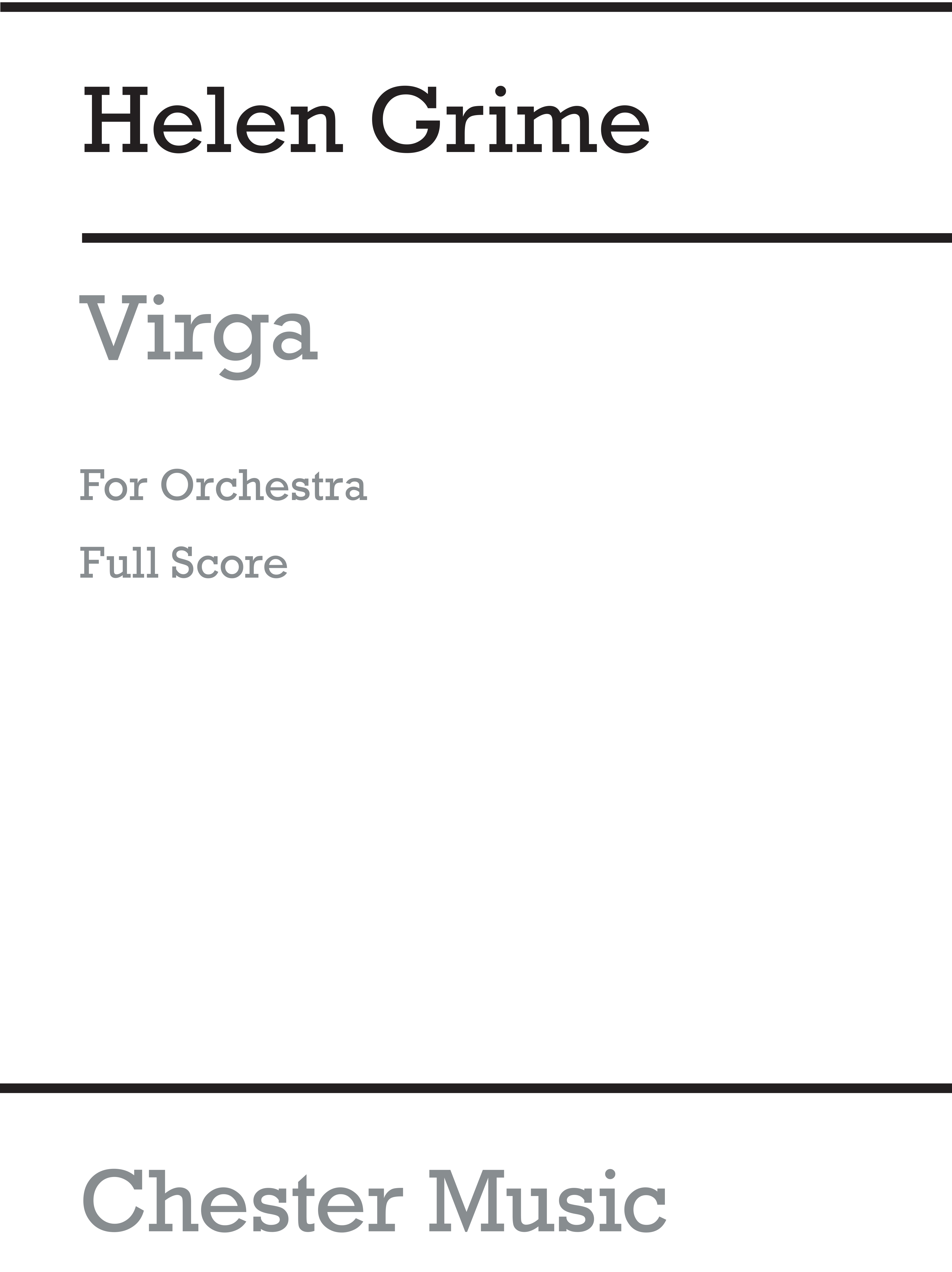 Helen Grime: Virga: Orchestra: Score
