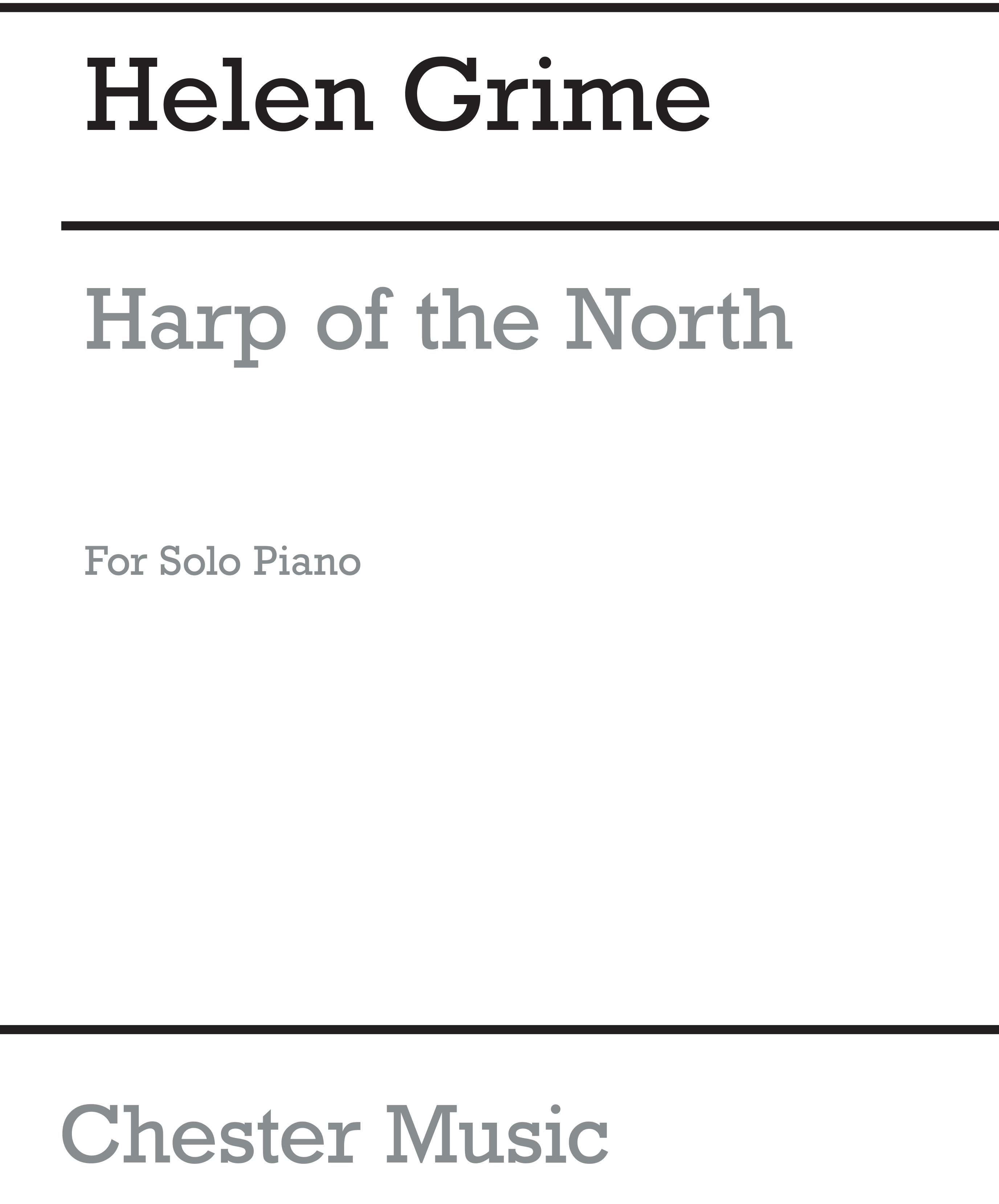 Helen Grime: Harp of the North: Piano: Instrumental Work