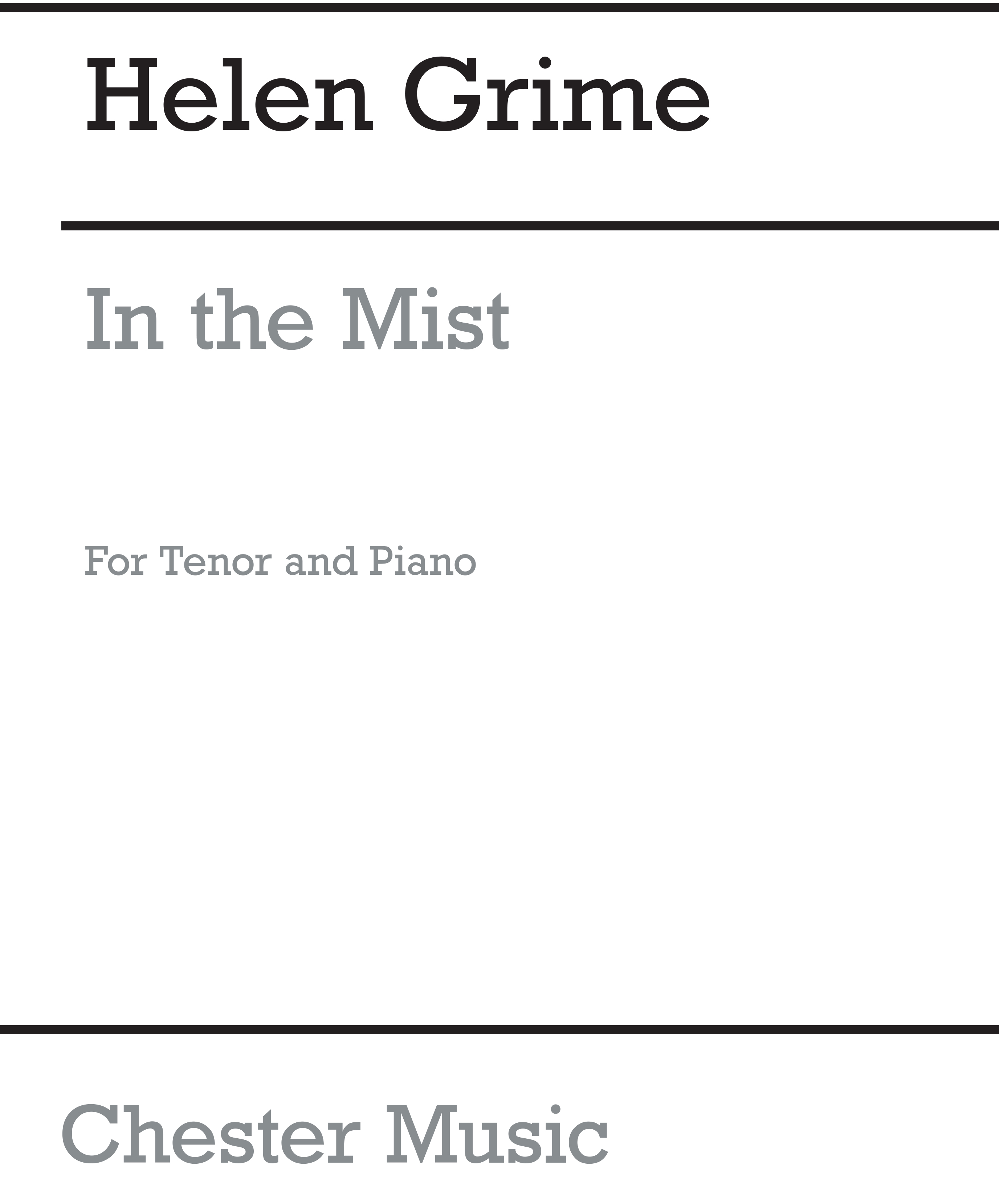 Helen Grime: In the Mist: Tenor: Vocal Work