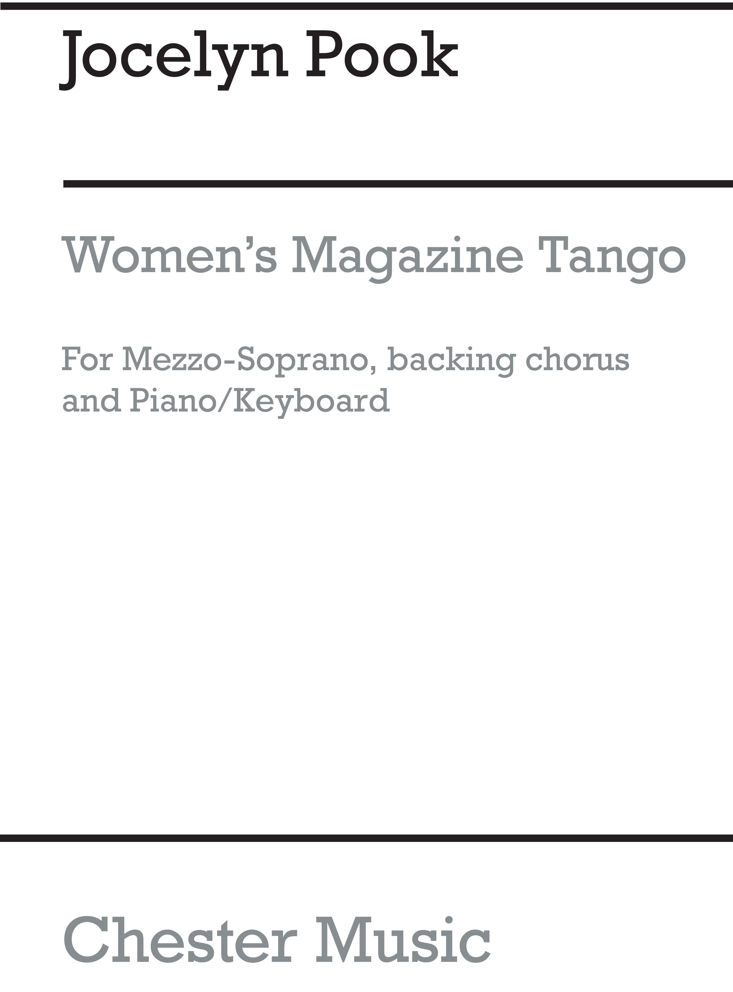 Jocelyn Pook: Women's Magazine Tango: Mezzo-Soprano: Vocal Score