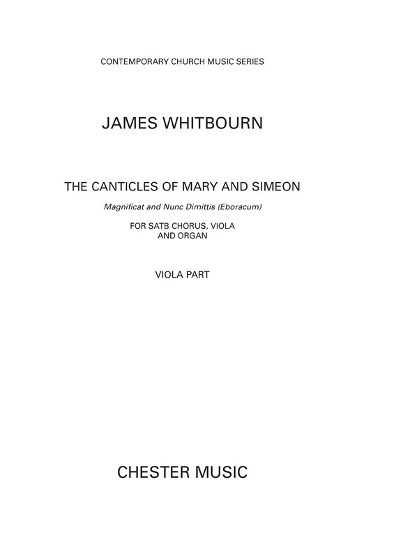 James Whitbourn: The Canticles of Mary and Simeon: Viola: Parts