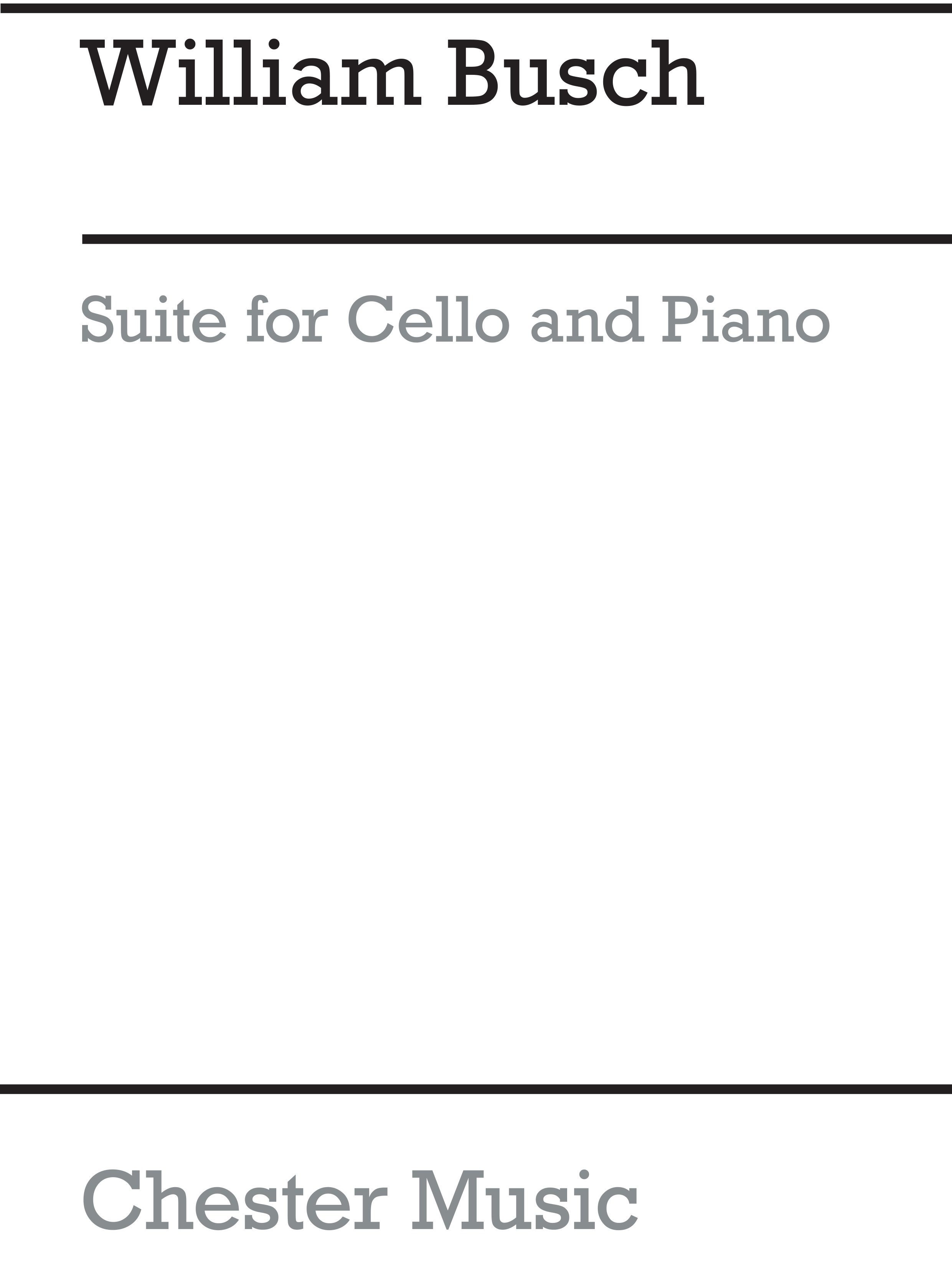 William Busch: Suite for Cello and Piano: Cello: Instrumental Work
