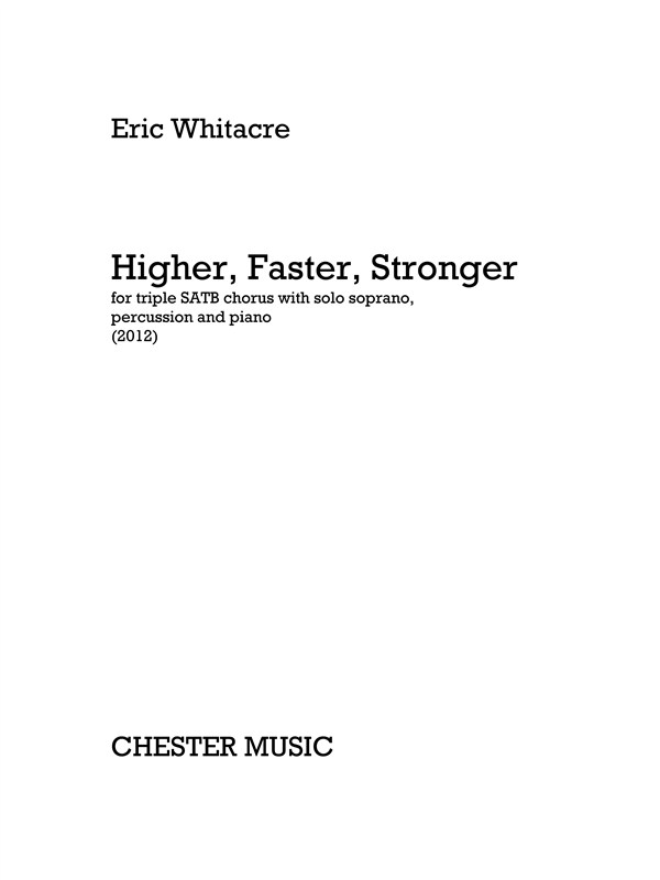 Eric Whitacre: Higher  Faster  Stronger (Percussion/Piano Parts): Piano &