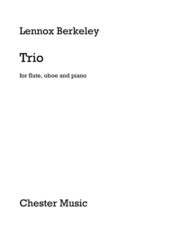 Lennox Berkeley: Trio For Flute  Oboe And Piano: Flute & Oboe: Score and Parts