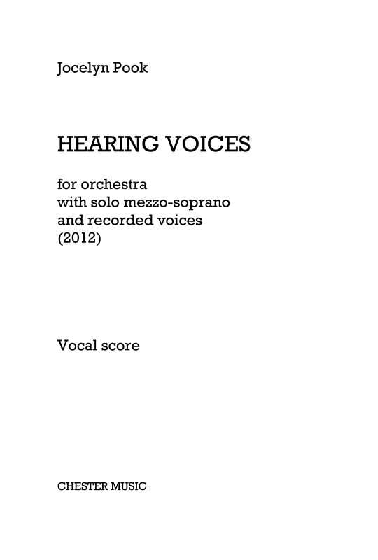 Jocelyn Pook: Hearing Voices: Mezzo-Soprano: Vocal Score