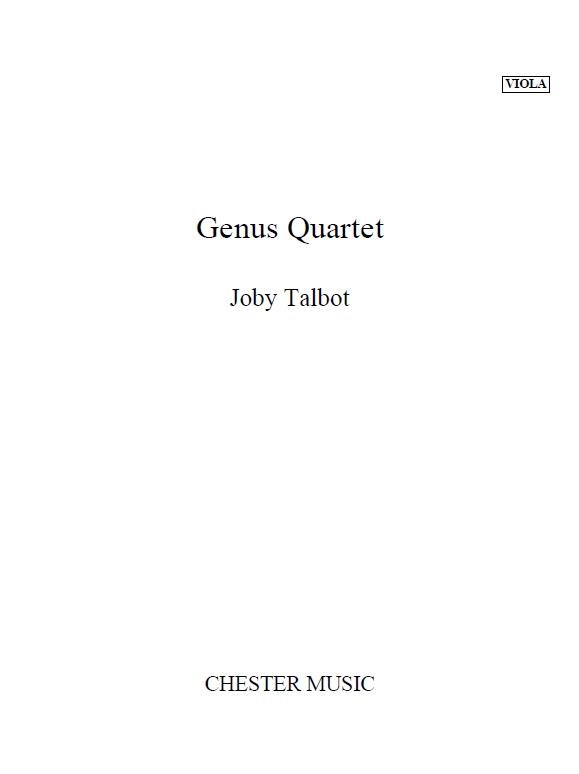 Joby Talbot: Genus Quartet: String Quartet: Parts
