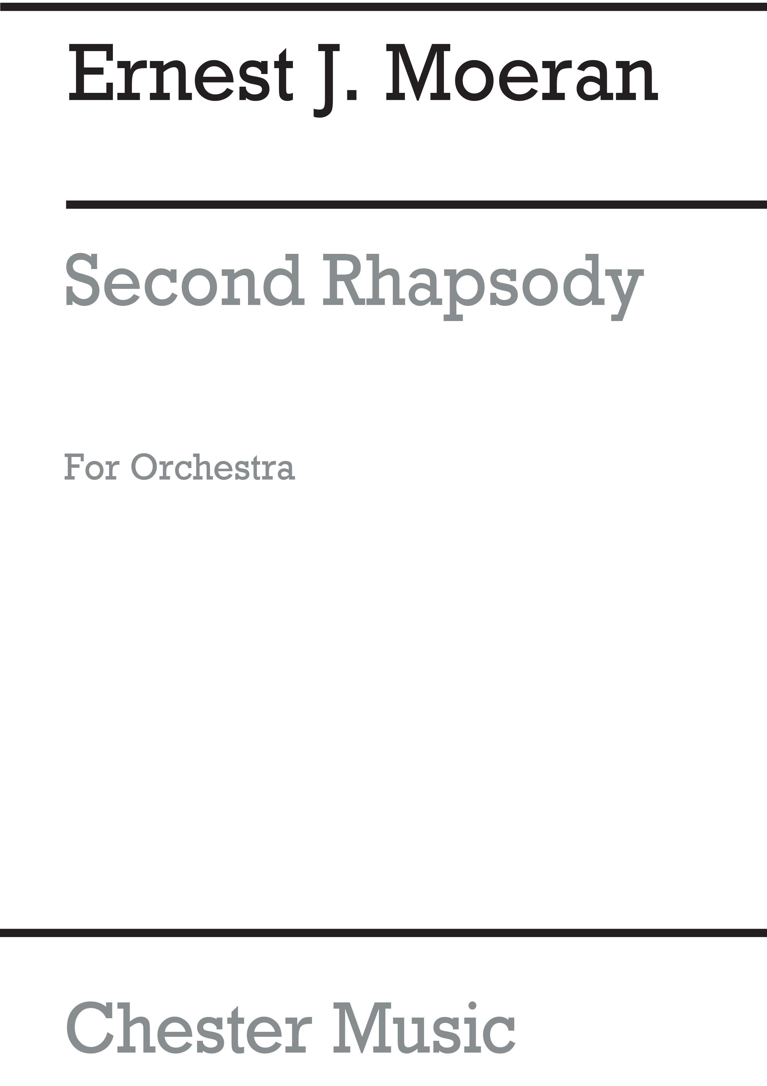 E.J. Moeran: Second Rhapsody For Orchestra: Orchestra: Score