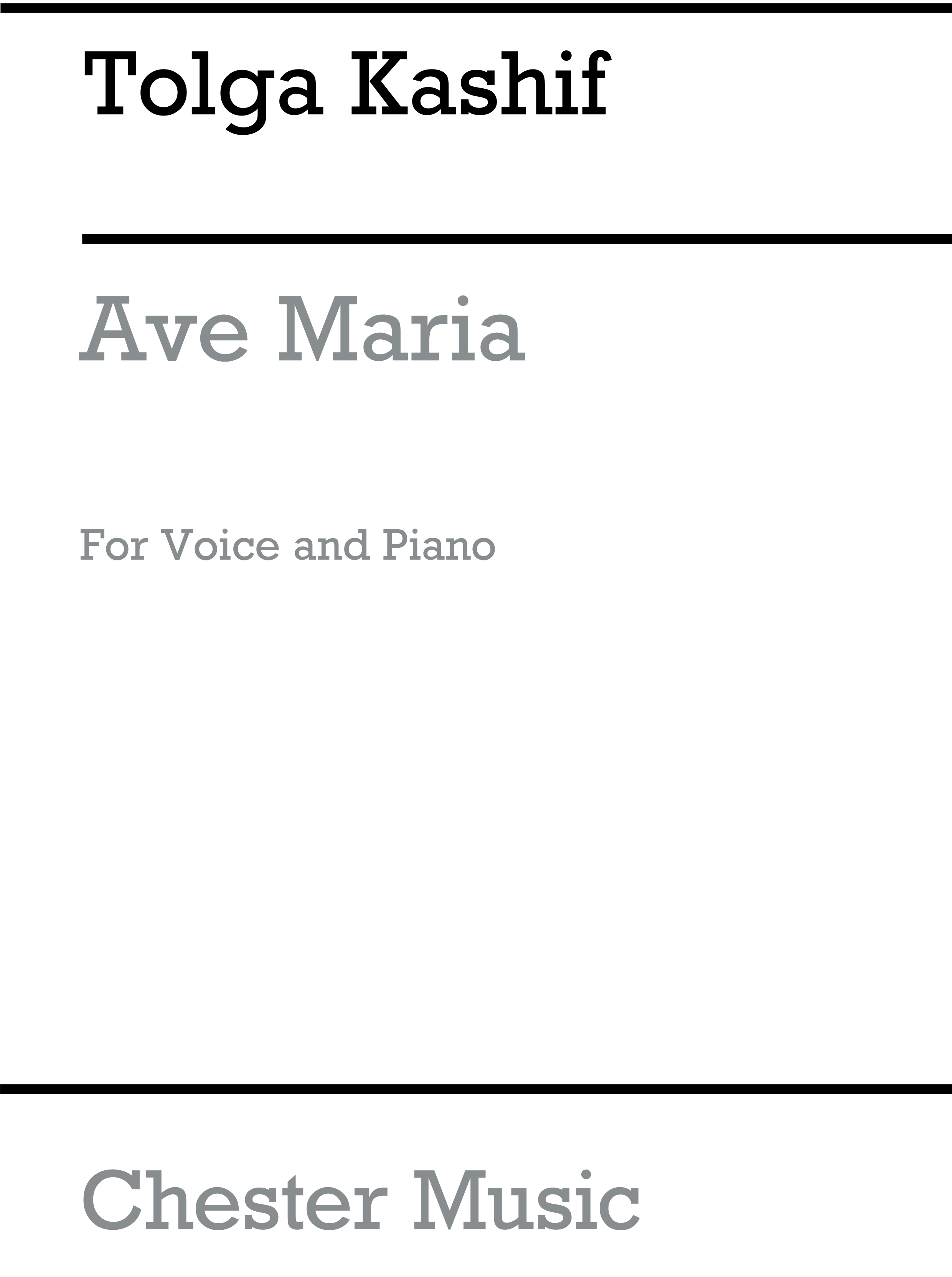 Tolga Kashif: Ave Maria: Voice: Vocal Work