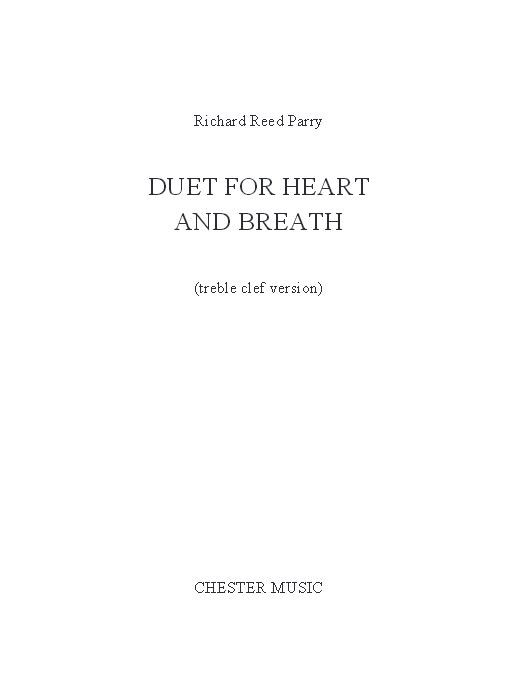 Richard Reed Parry: Duet For Heart And Breath: Viola: Score