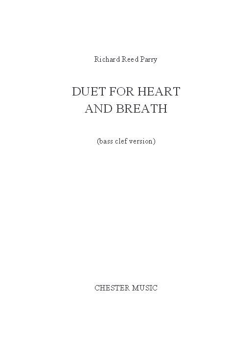 Richard Reed Parry: Duet For Heart And Breath: Cello: Score