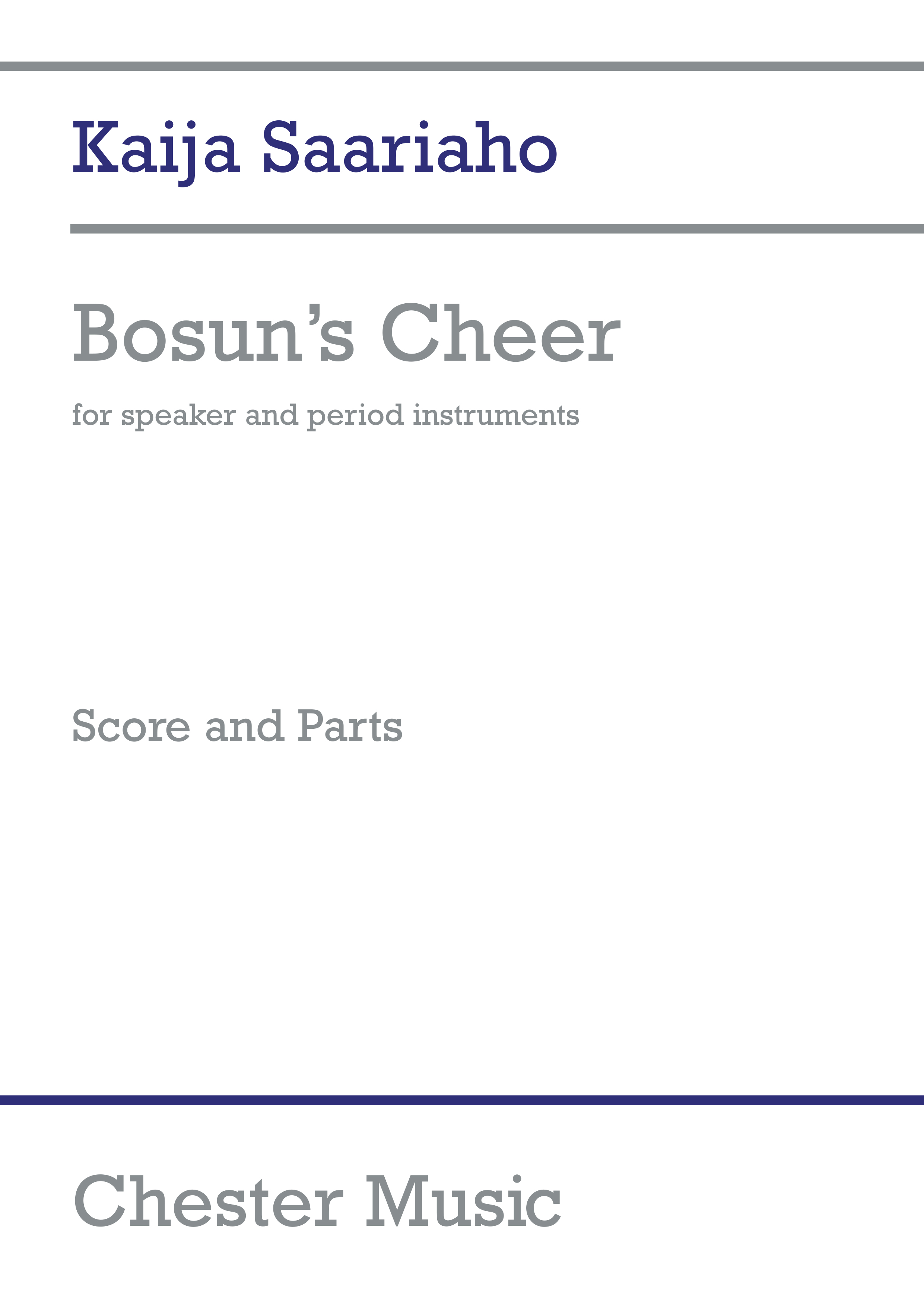 Kaija Saariaho: Bosun's Cheer - Period Instrument Version: String Ensemble: