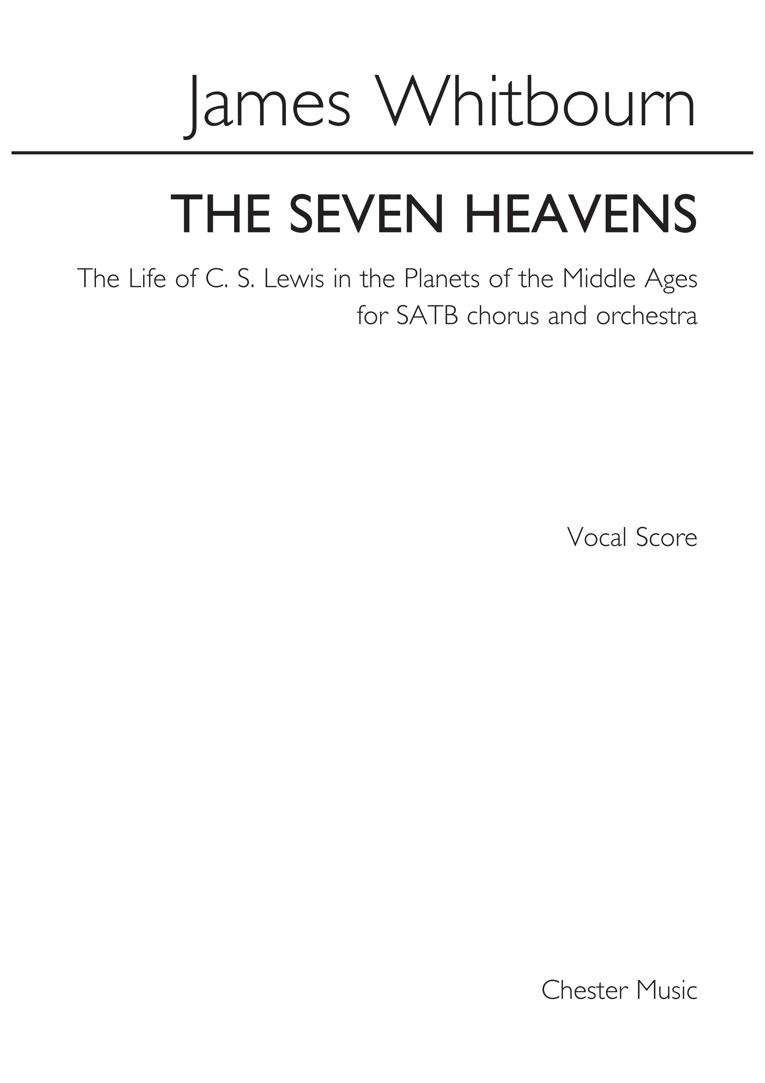 James Whitbourn: The Seven Heavens: SATB: Vocal Score