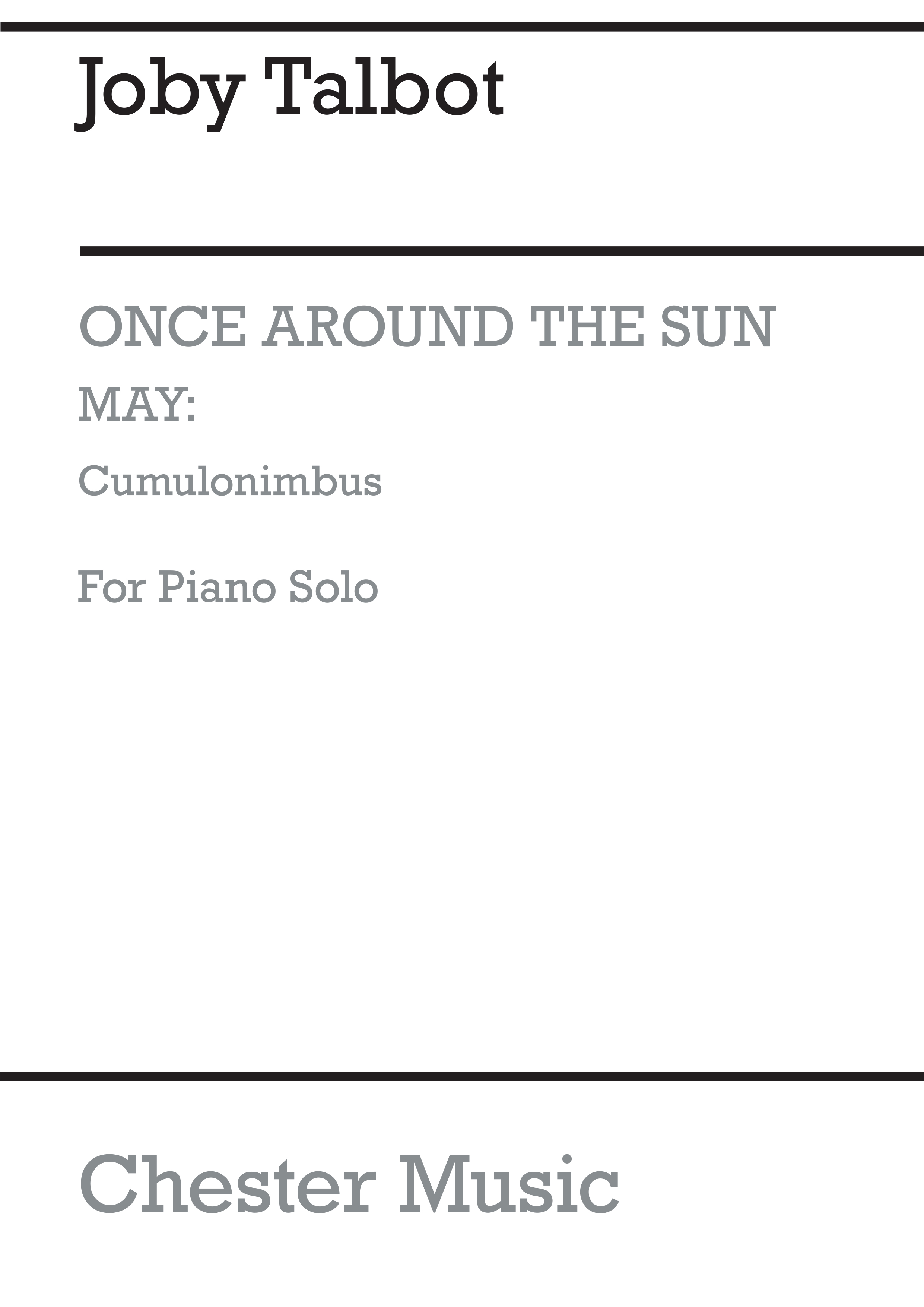 Joby Talbot: May - Cumulonimbus: Piano: Instrumental Work