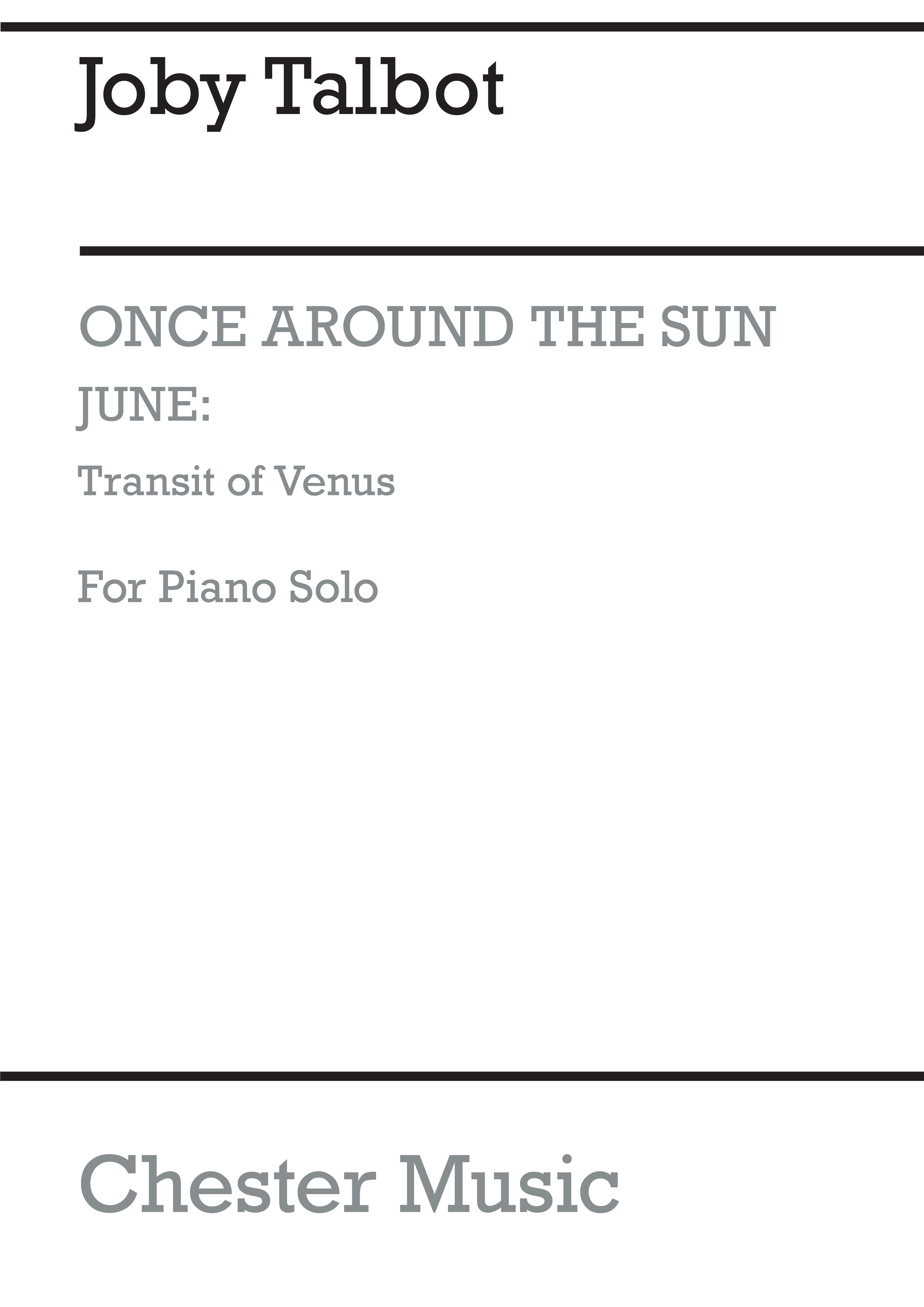 Joby Talbot: June - Transit of Venus: Piano: Instrumental Work