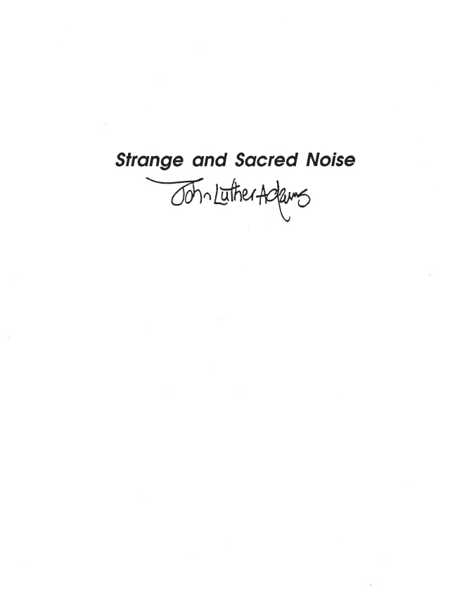John Luther Adams: Strange And Sacred Noise: Percussion: Score and Parts