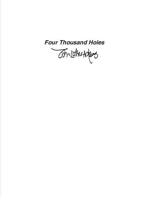 John Luther Adams: Four Thousand Holes: Ensemble: Score and Parts