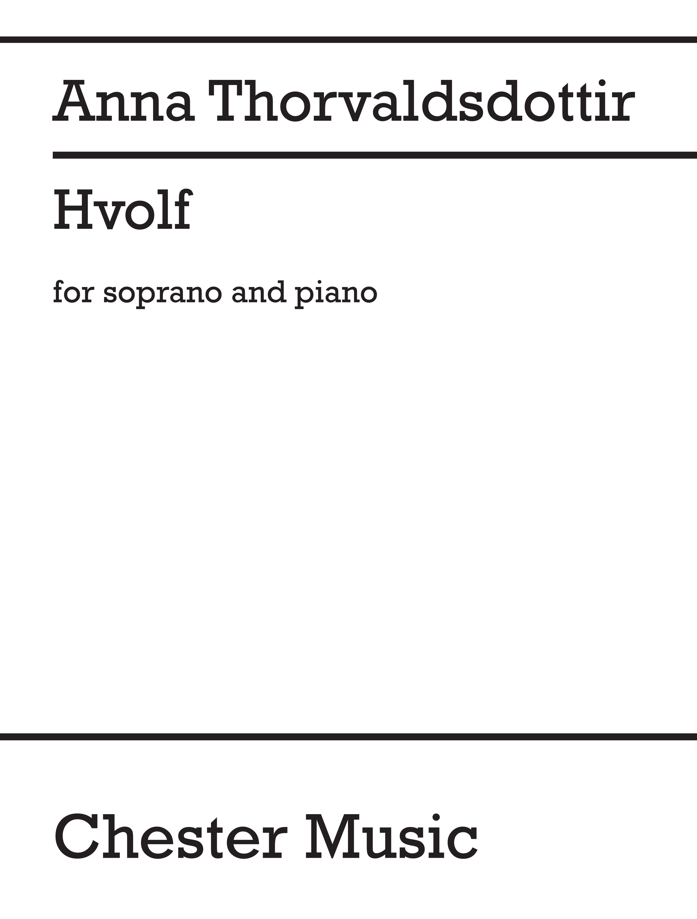 Anna Thorvaldsdottir: Hvolf: Soprano: Score