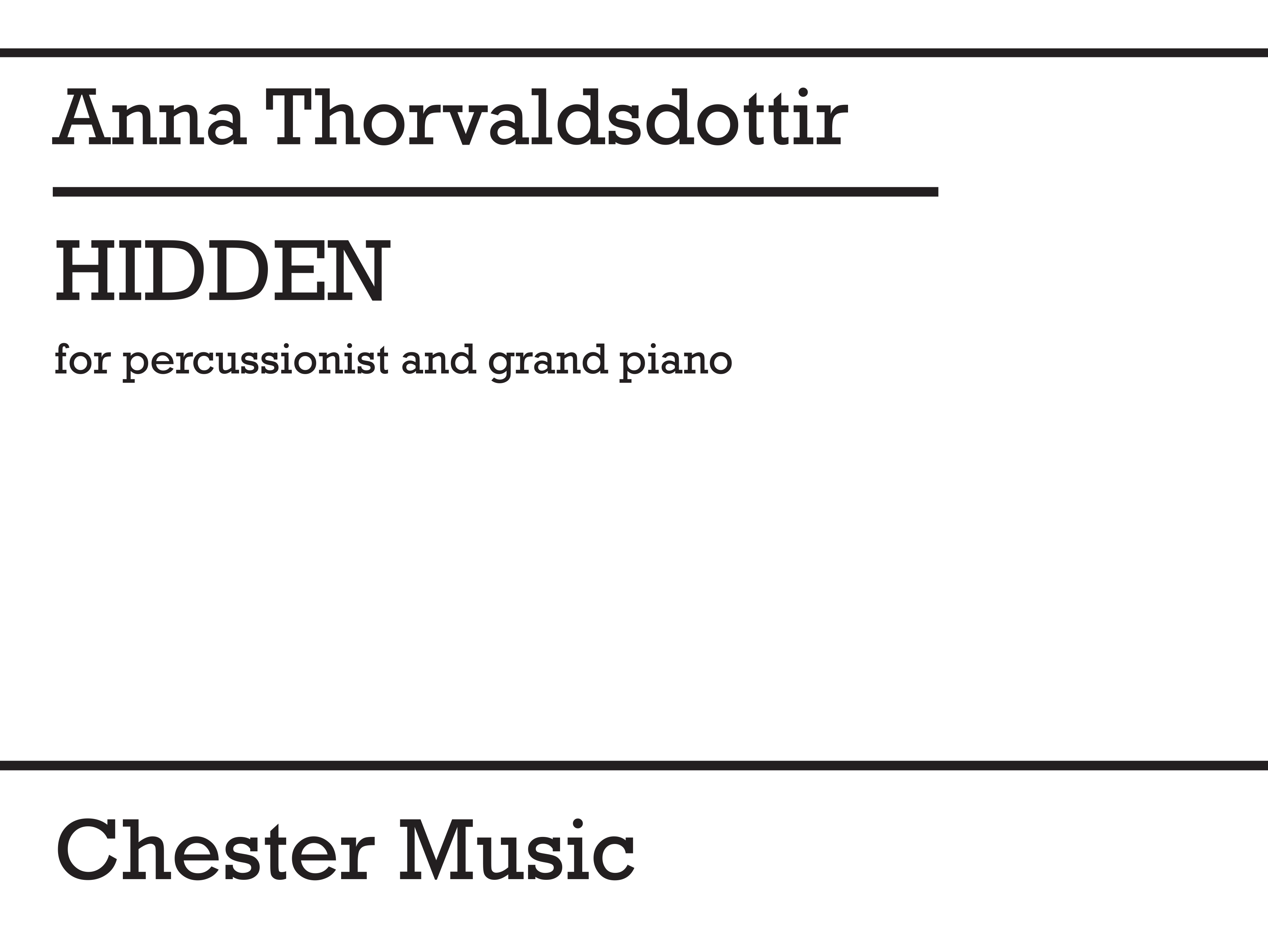 Anna Thorvaldsdottir: Hidden: Mixed Duet: Score