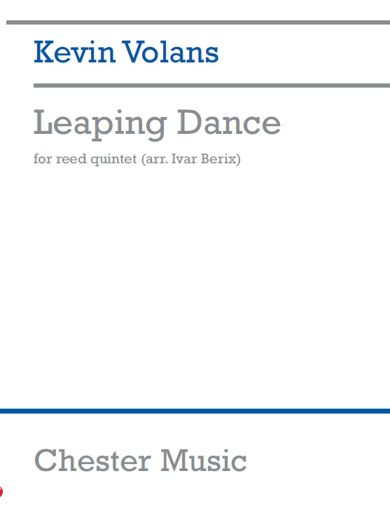 Kevin Volans: Leaping Dance: Wind Ensemble: Score and Parts