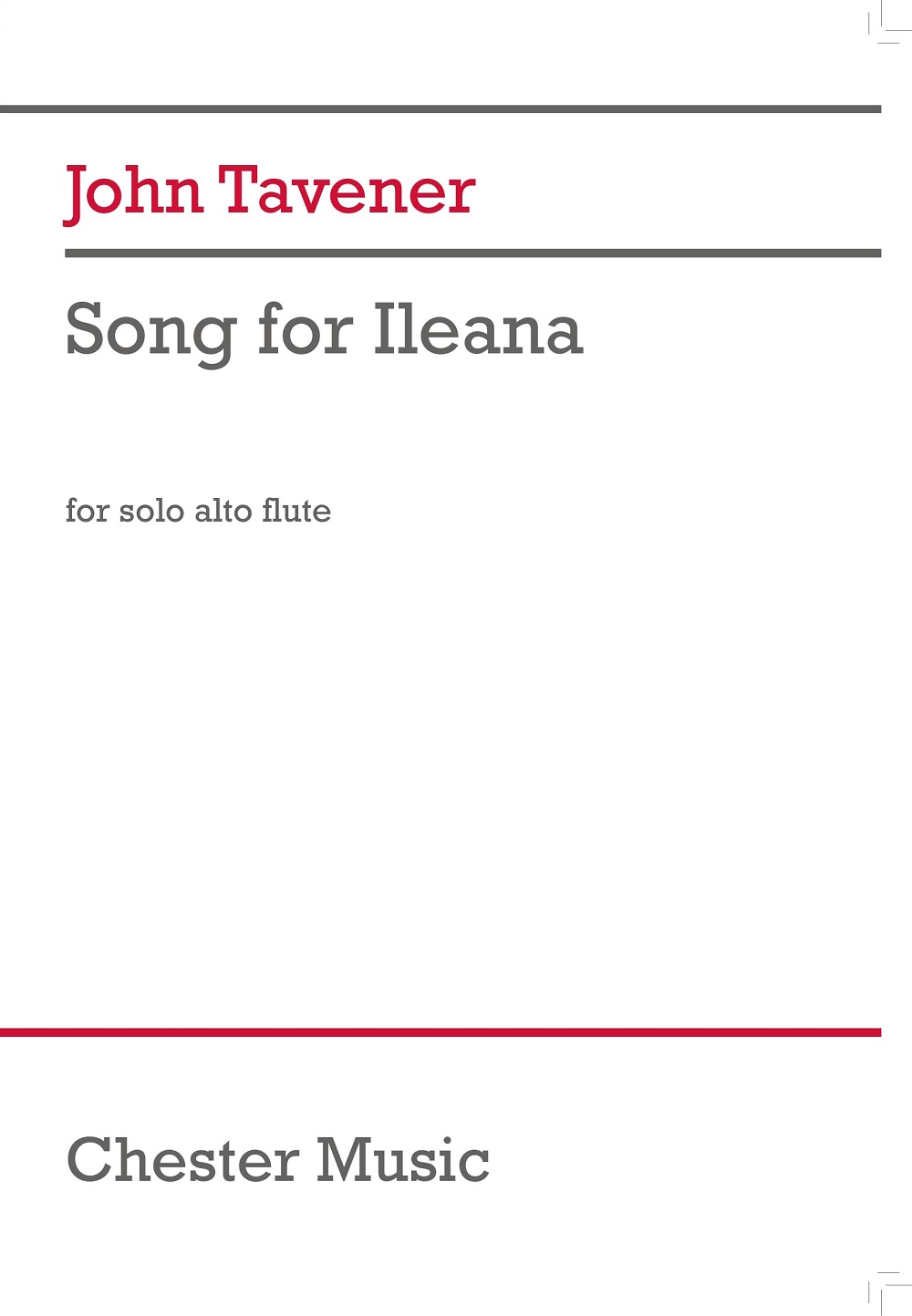 John Tavener: Song for Ileana: Flute