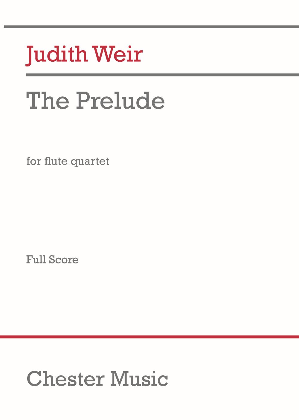 Judith Weir: The Prelude: Score