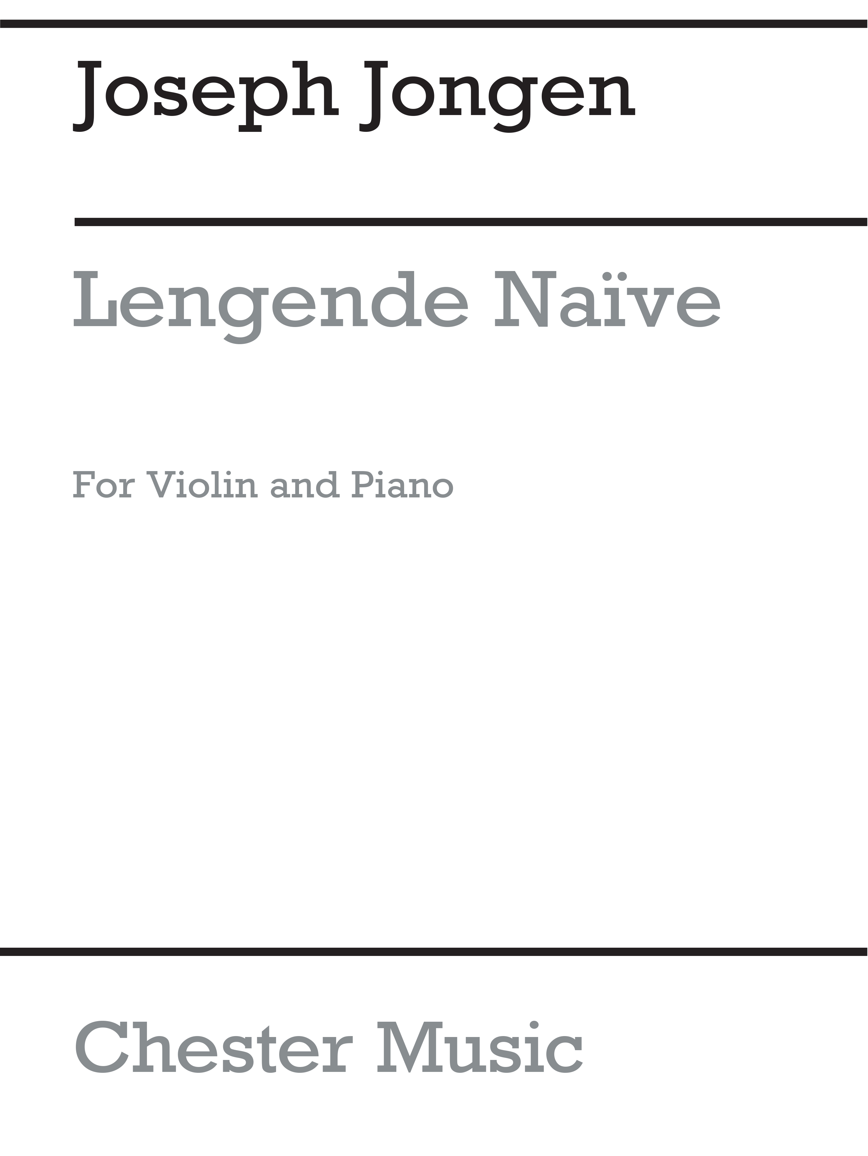 Joseph Jongen: Legende Naive Op.59: Violin: Instrumental Work