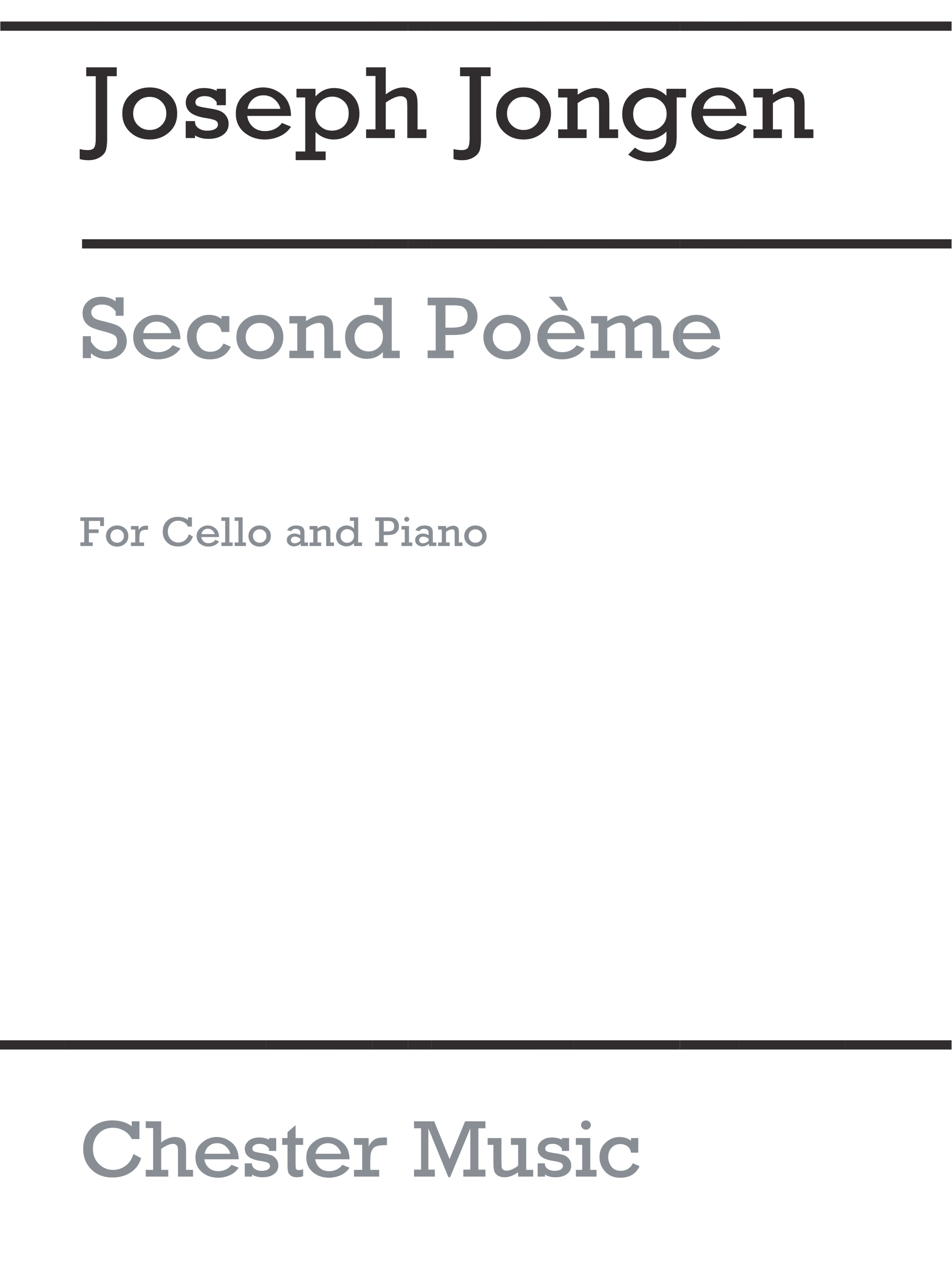 Joseph Jongen: Second Poeme Op. 46: Cello: Instrumental Work