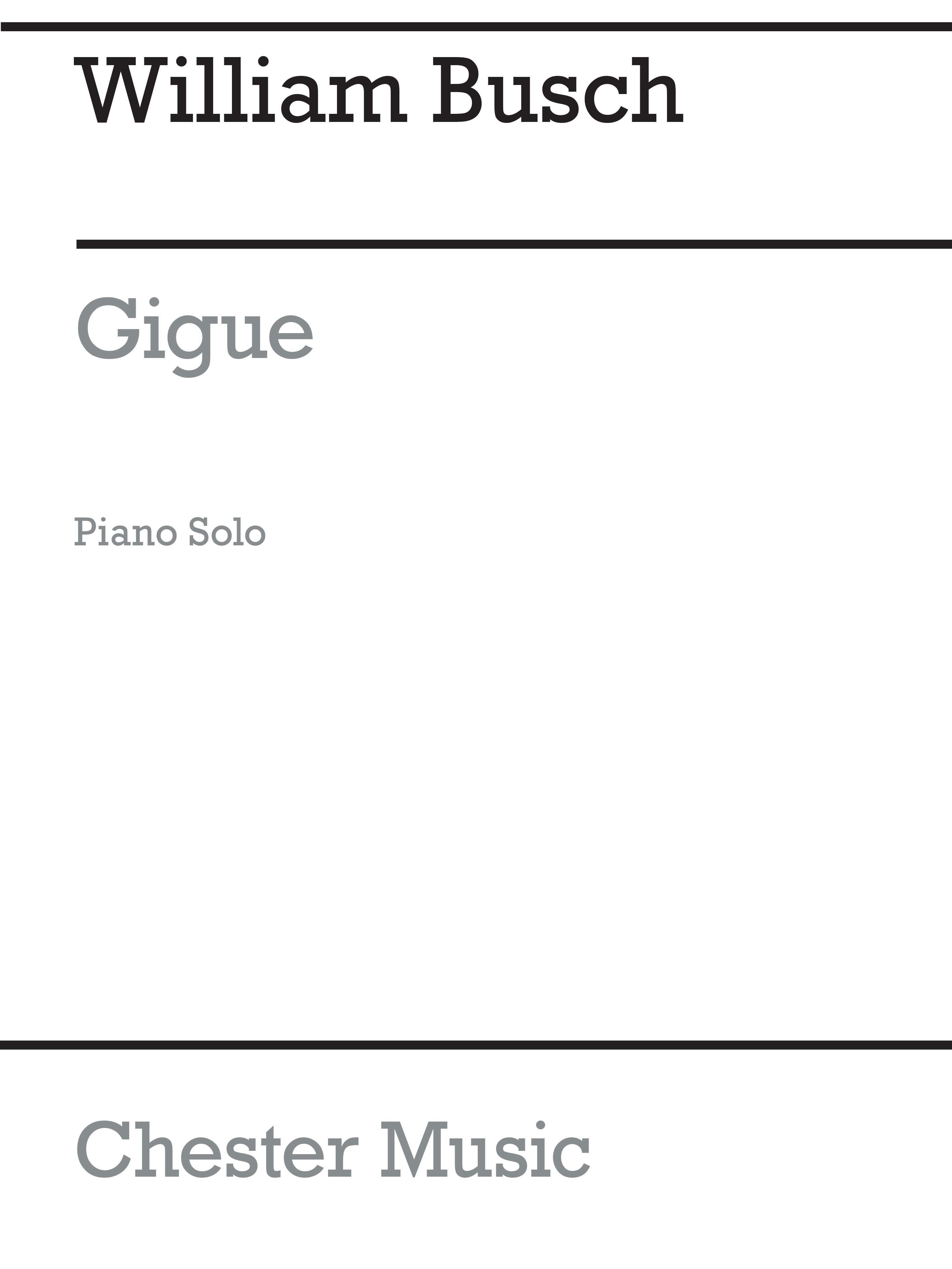 William Busch: Gigue: Piano: Parts