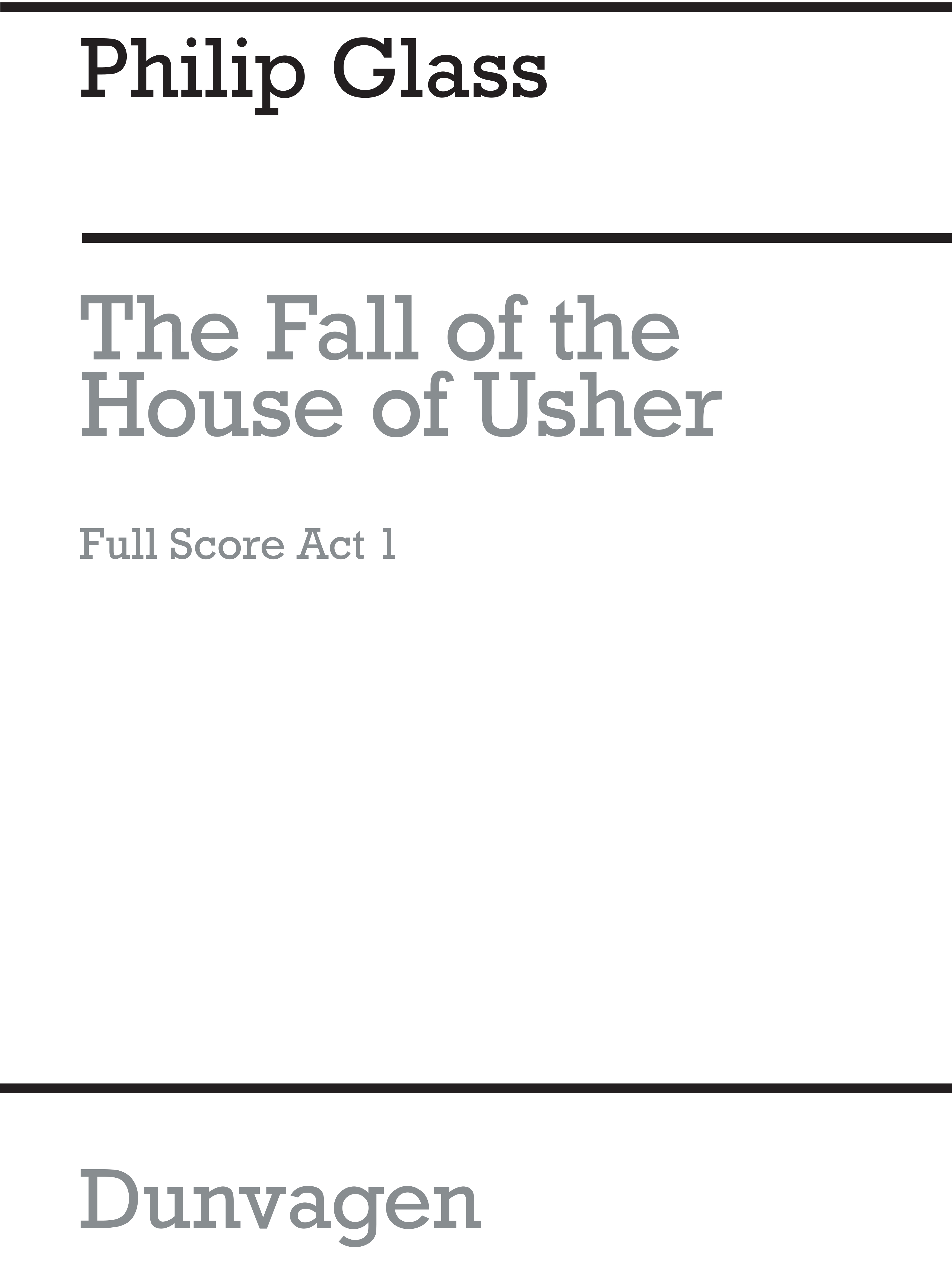 Philip Glass: The Fall Of The House Of Usher: Orchestra