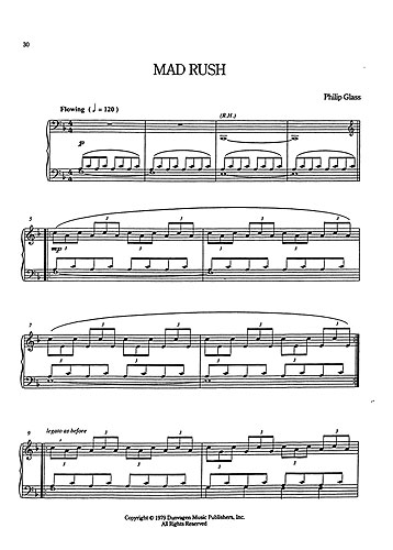 Philip Glass: Mad Rush: Organ: Instrumental Work